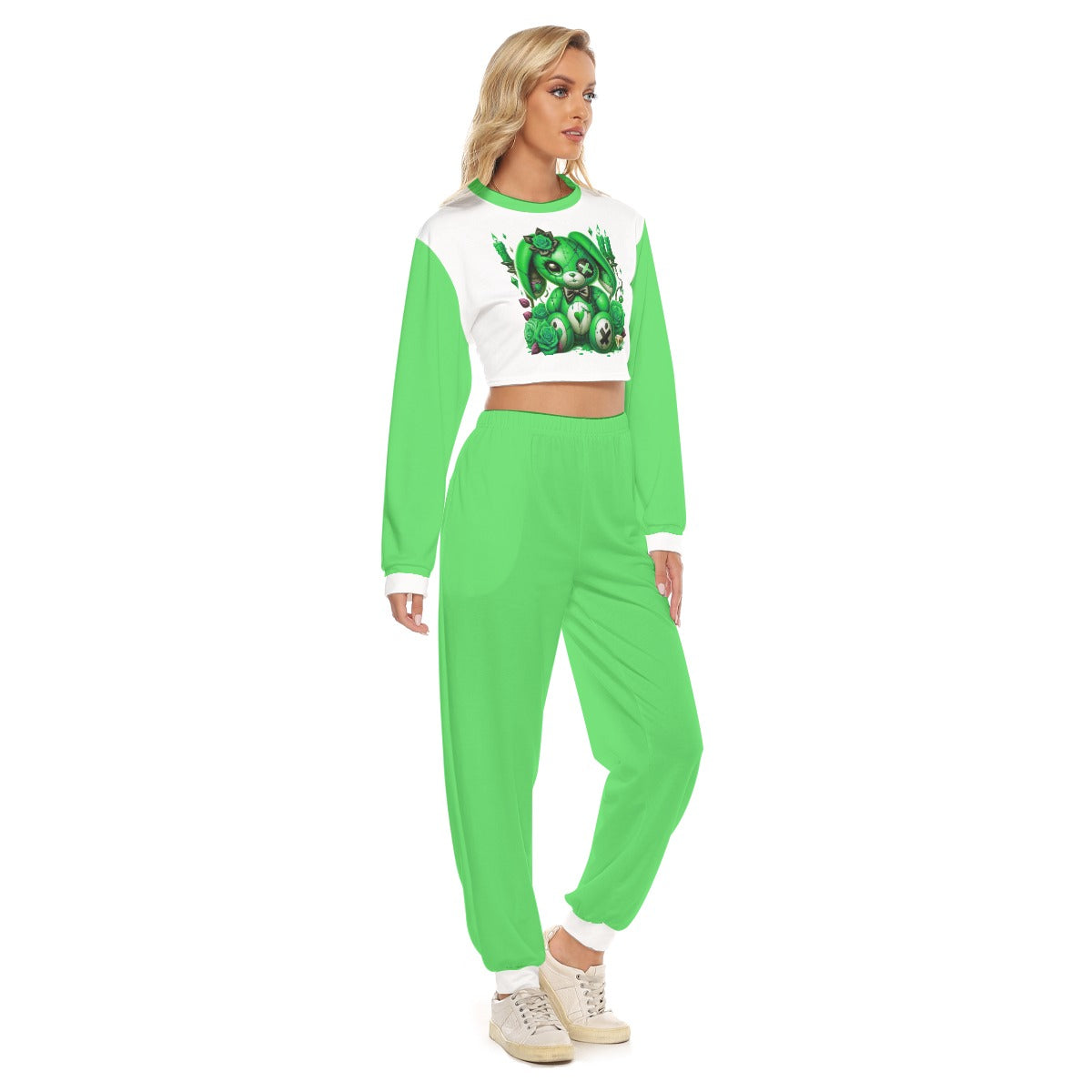 Women's My Cuteness Crop Sweatshirt Suit