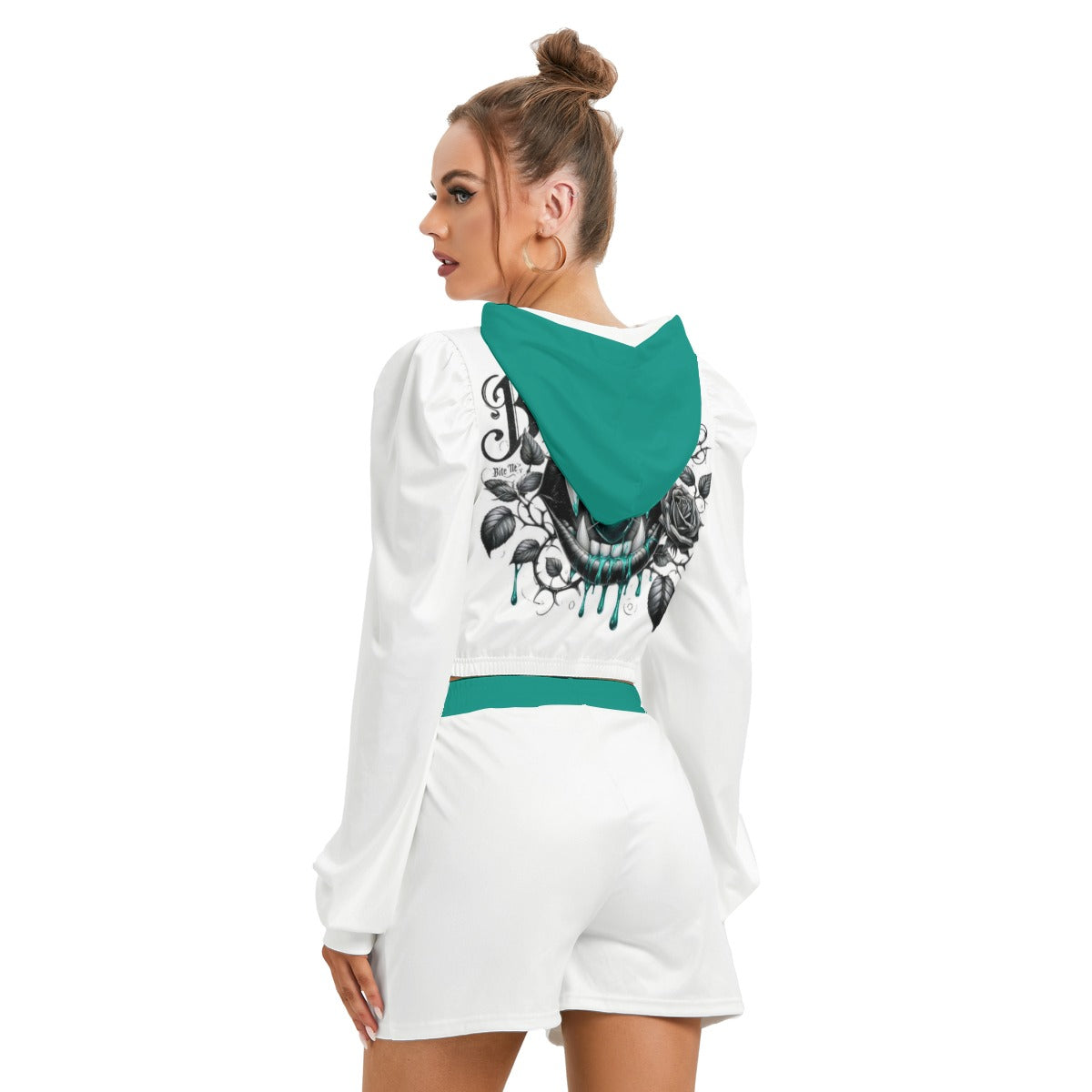 Bite Me Women's Micro Fleece Hoodie And Shorts Set