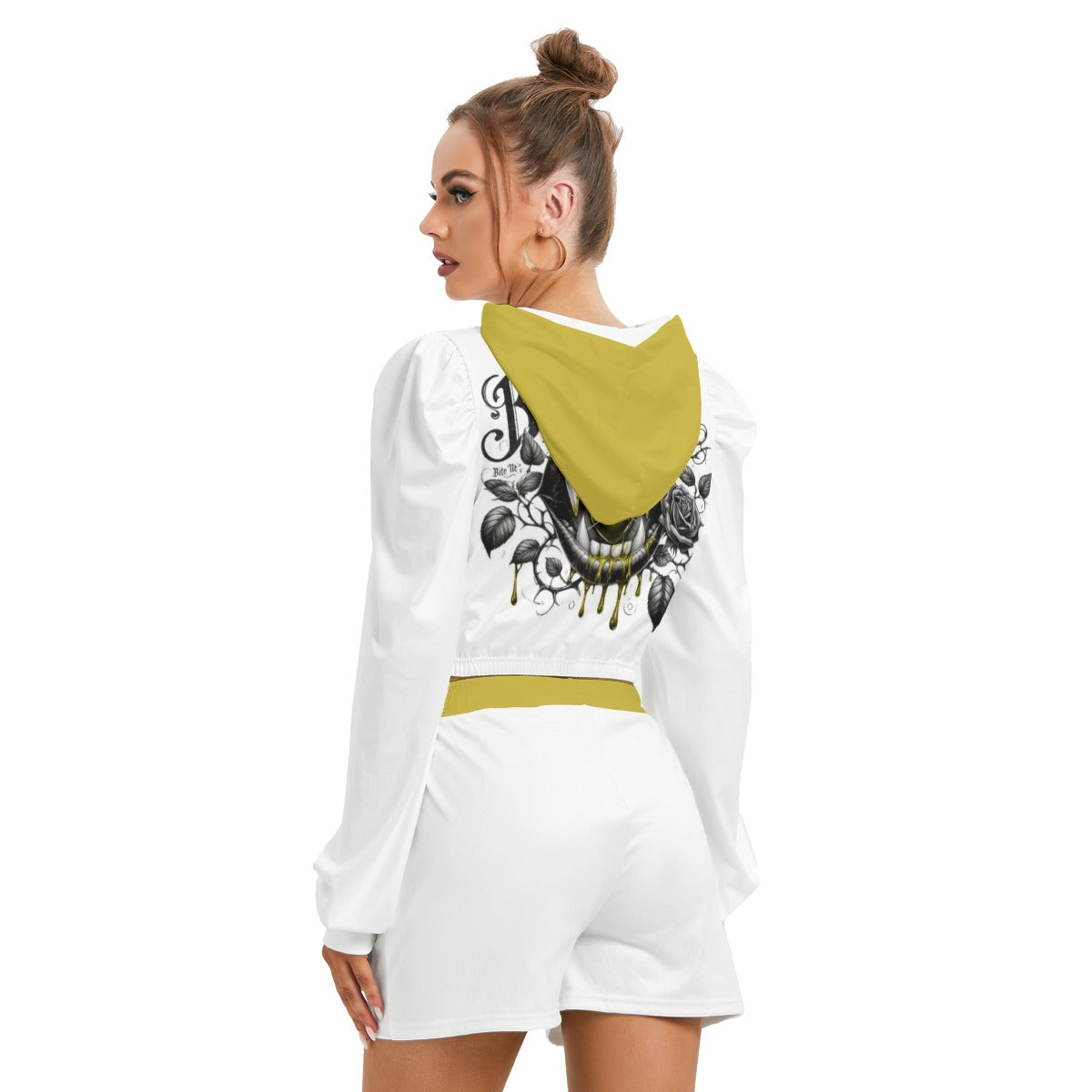 Bite Me Women's Micro Fleece Hoodie And Shorts Set