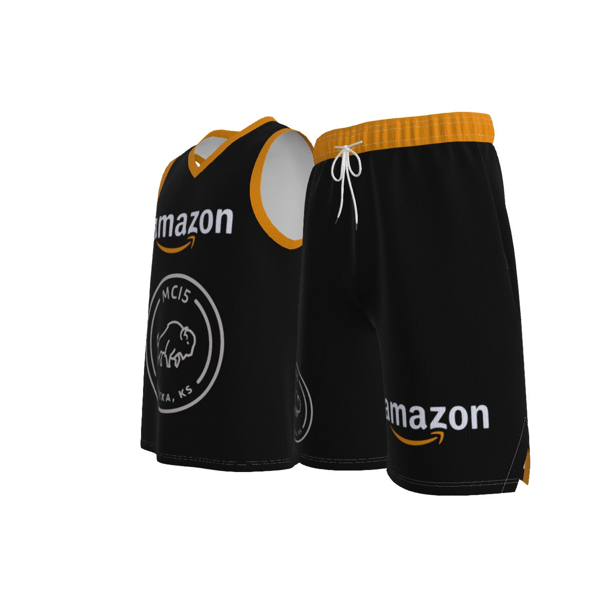 Black MCI 5 Amazon V Neck Basketball Suit