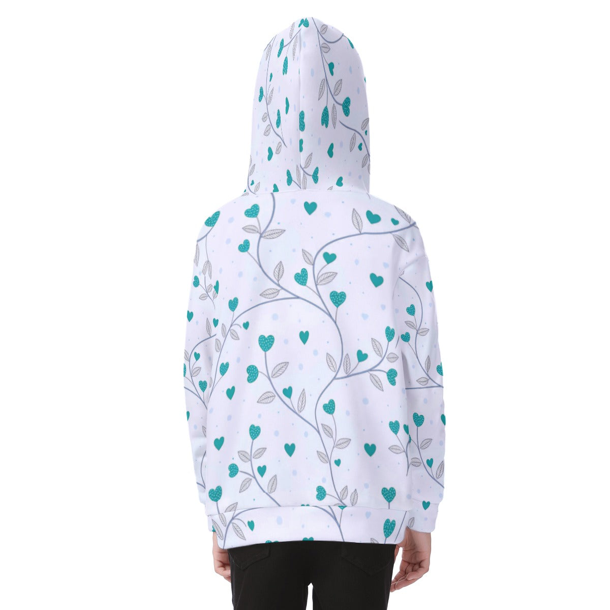 Kid's Queen Of Hearts Heavy Fleece Zip Up Hoodie