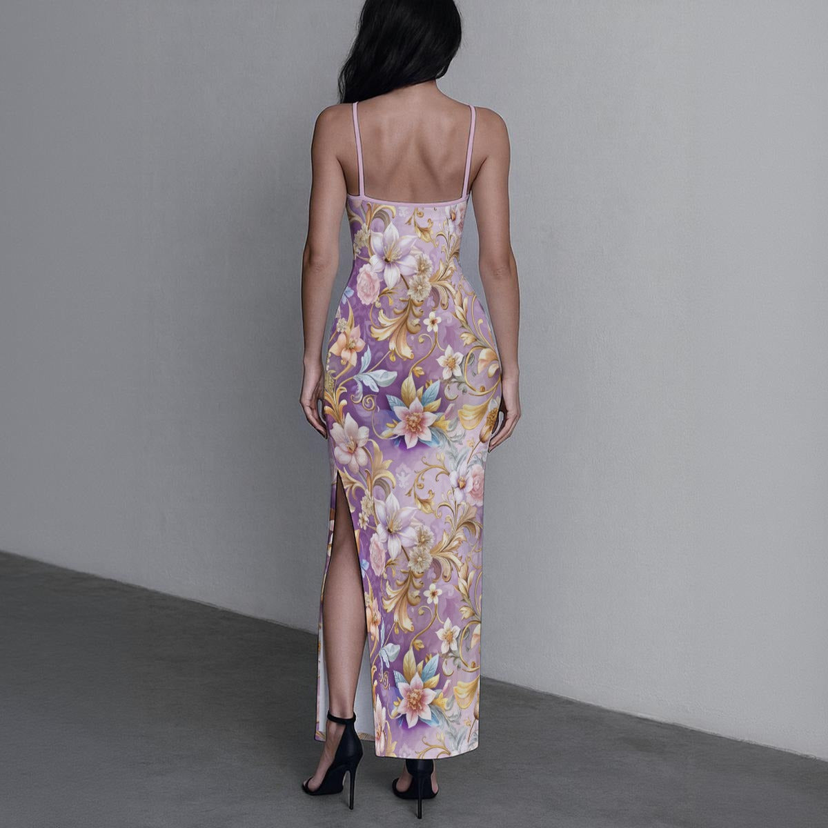 Women's Beatiful Garden Long Dress With Slit