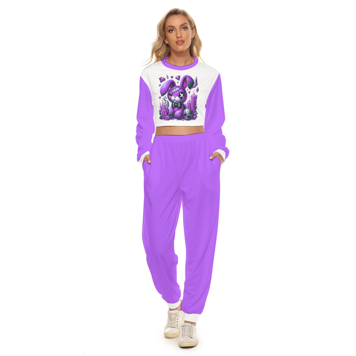 Women's My Cuteness Crop Sweatshirt Suit