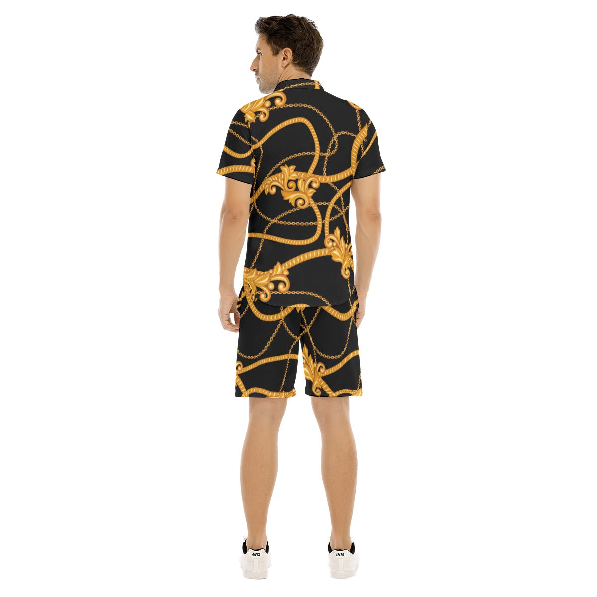 Men's Golden Chains Short Sleeve Shirt Set