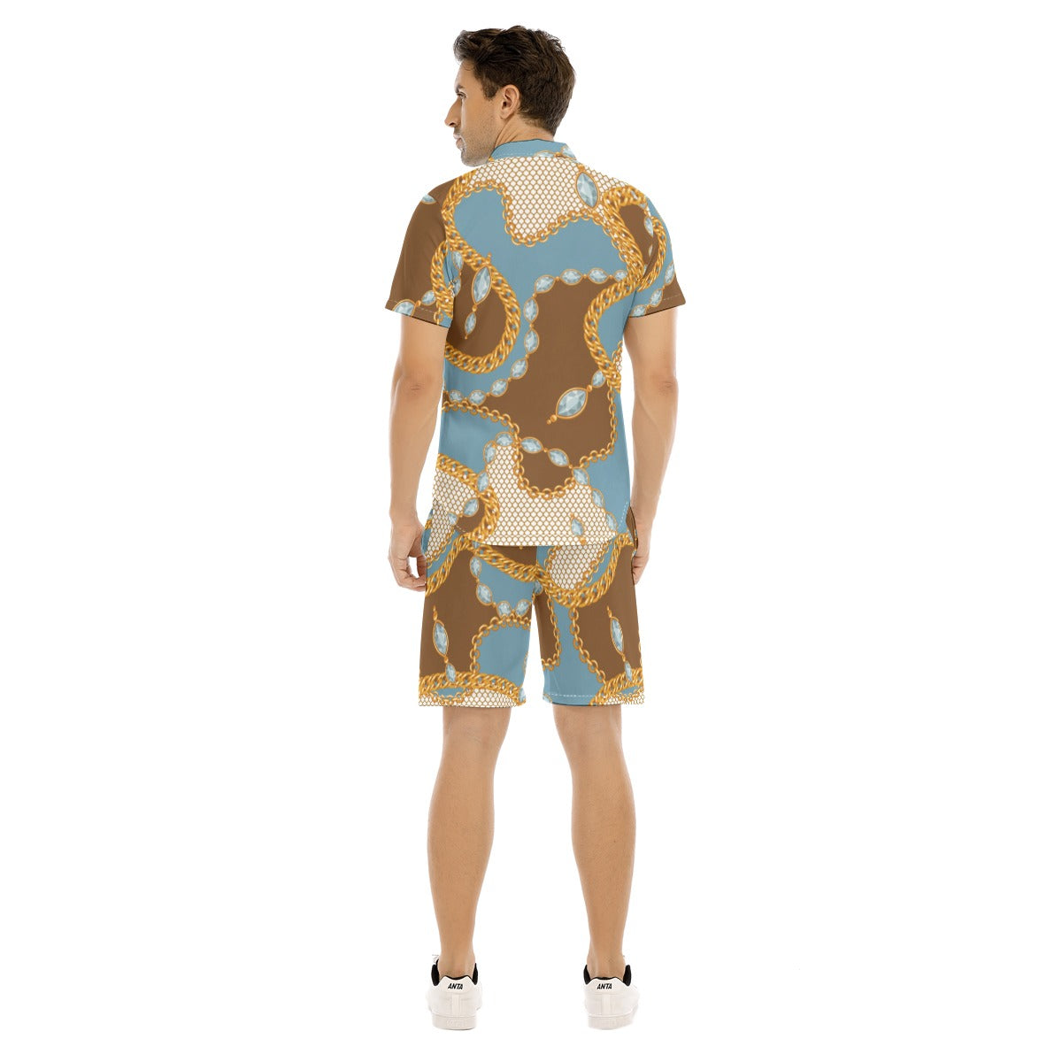 Men's Golden Chains Short Sleeve Shirt Set