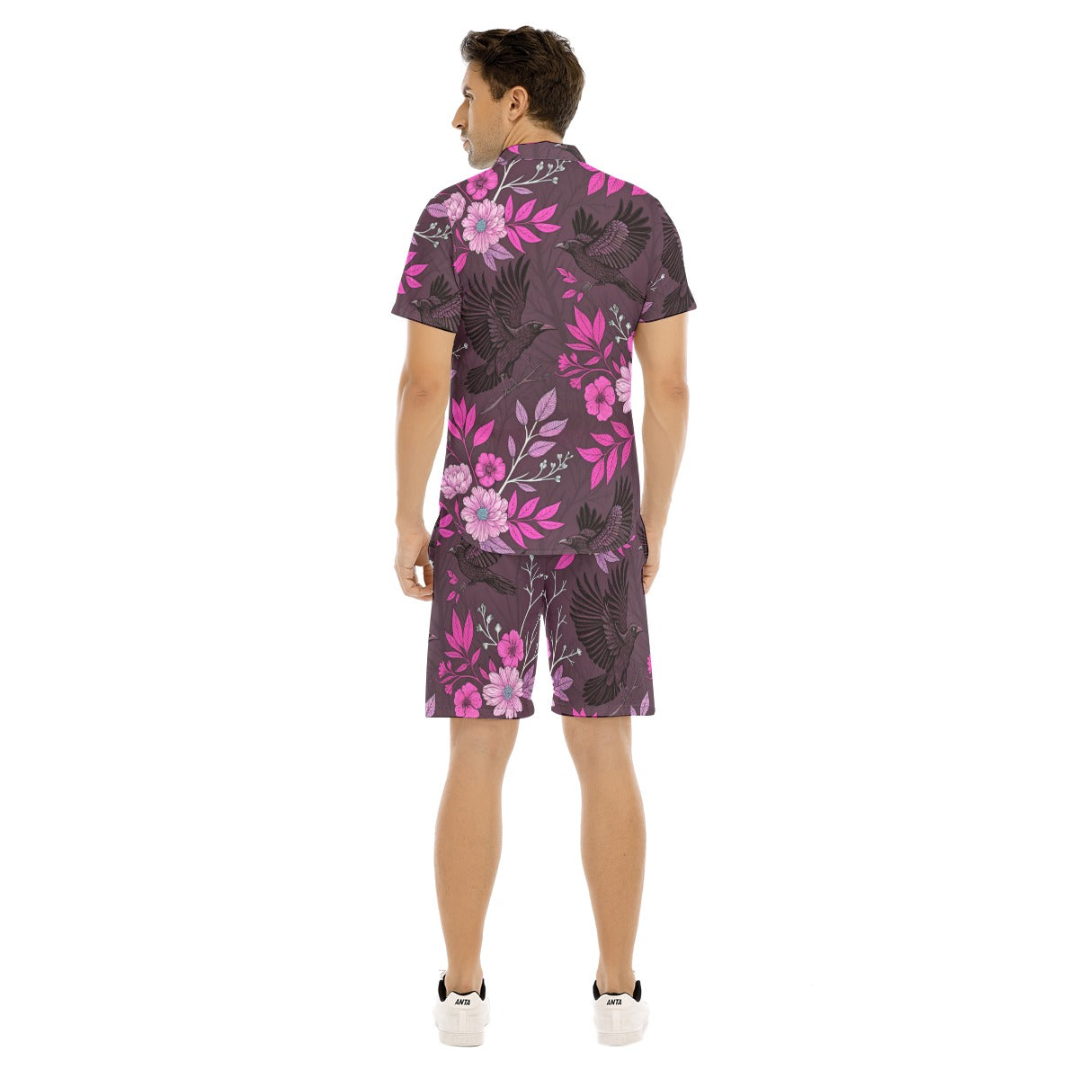 Men's Floral Short Sleeve Shirt Set