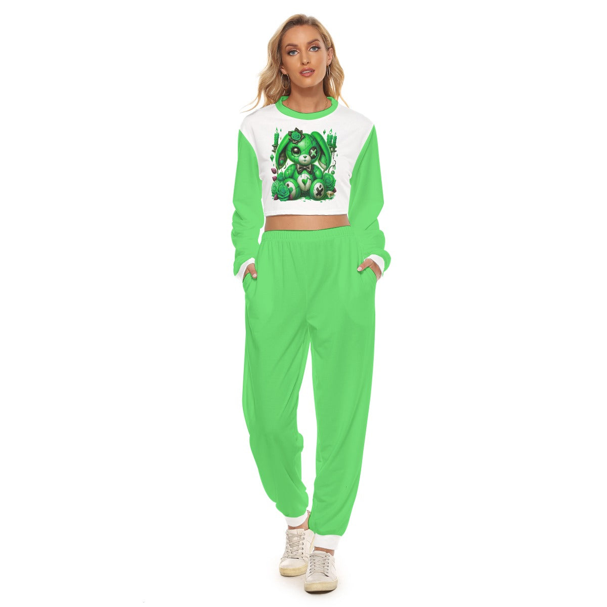 Women's My Cuteness Crop Sweatshirt Suit