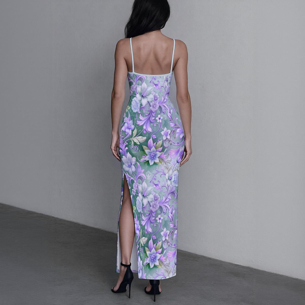 Women's Beatiful Garden Long Dress With Slit