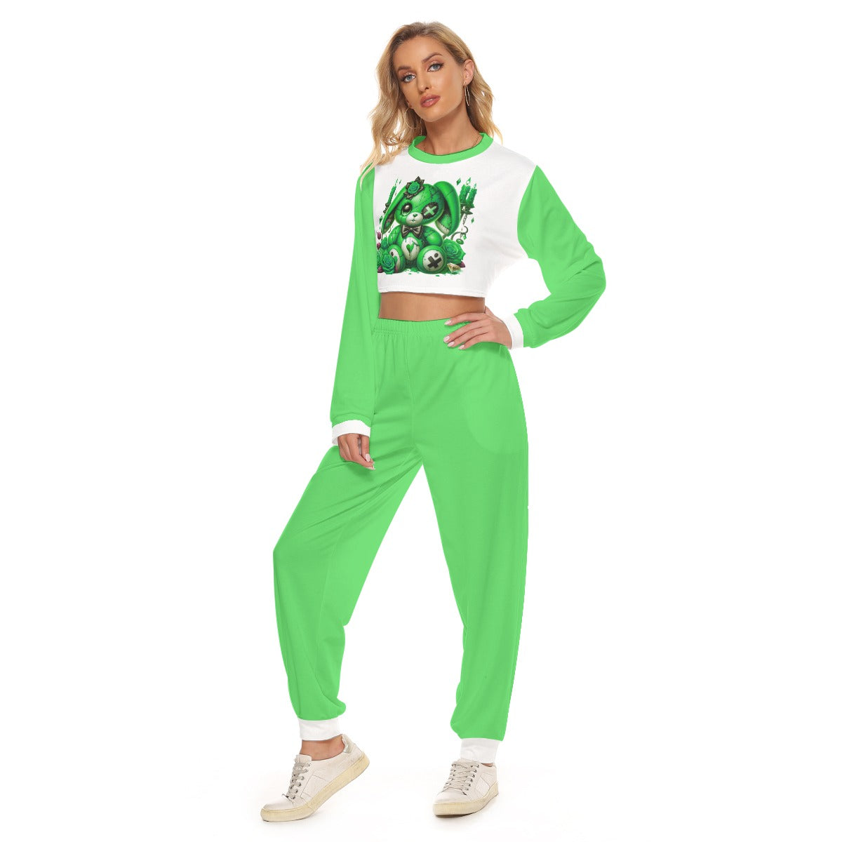 Women's My Cuteness Crop Sweatshirt Suit