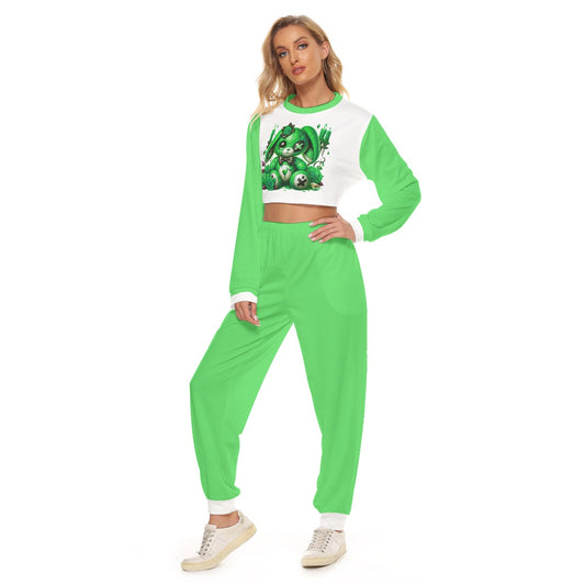 Women's My Cuteness Crop Sweatshirt Suit