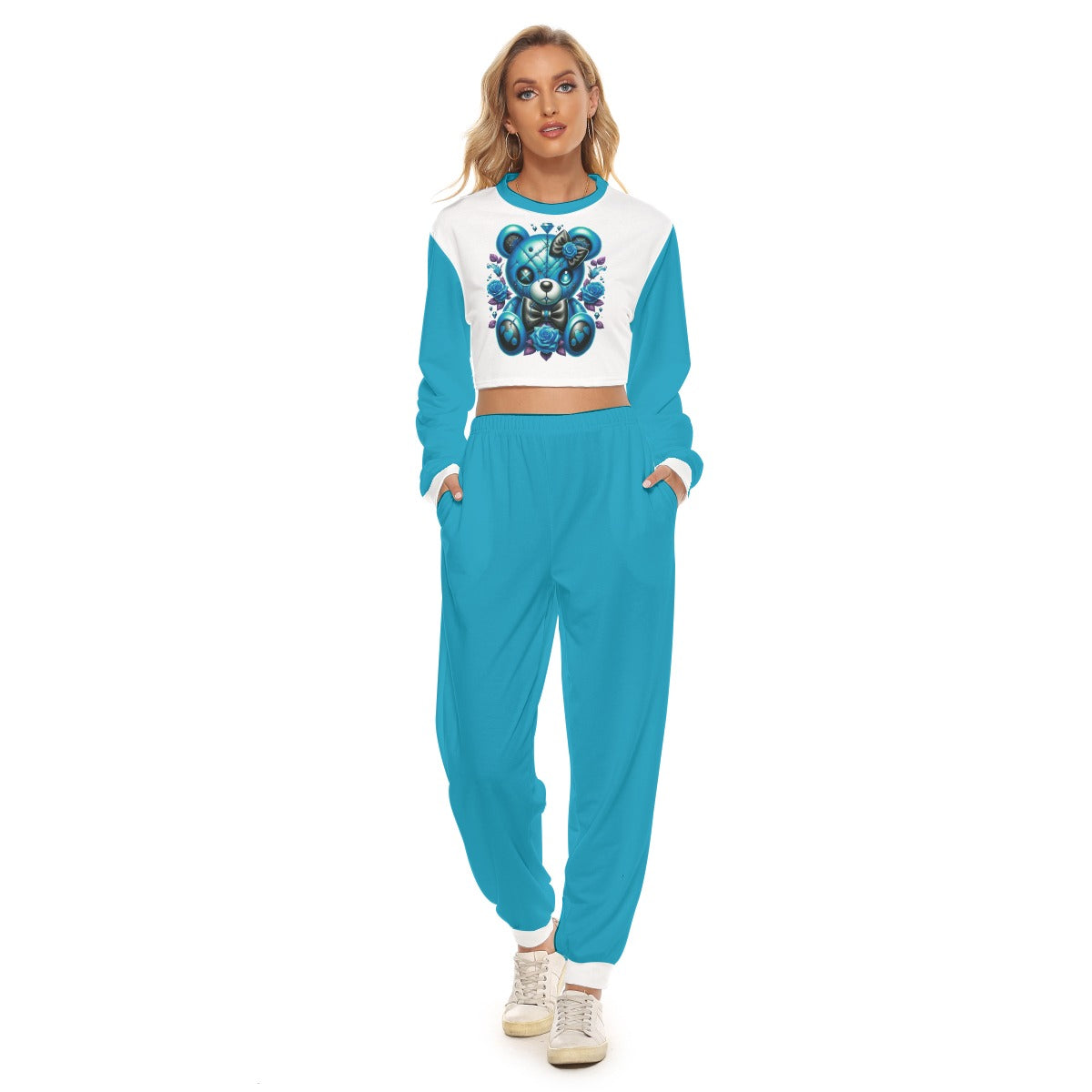 Women's My Cuteness Crop Sweatshirt Suit