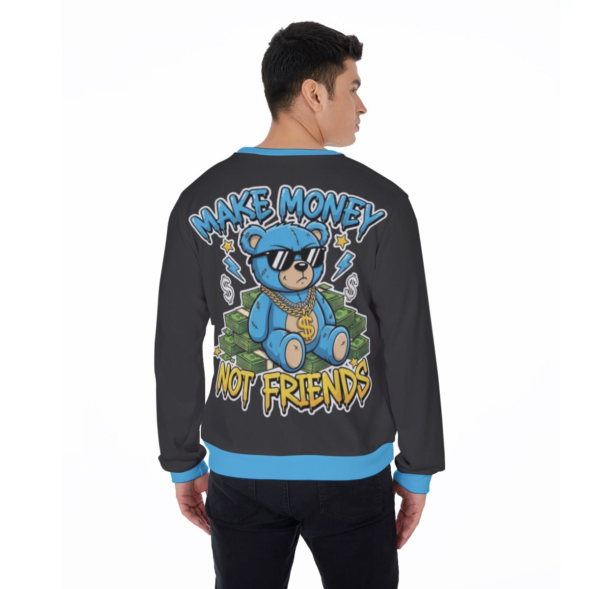 Men's Make Money Not Friends Thicken Sweater