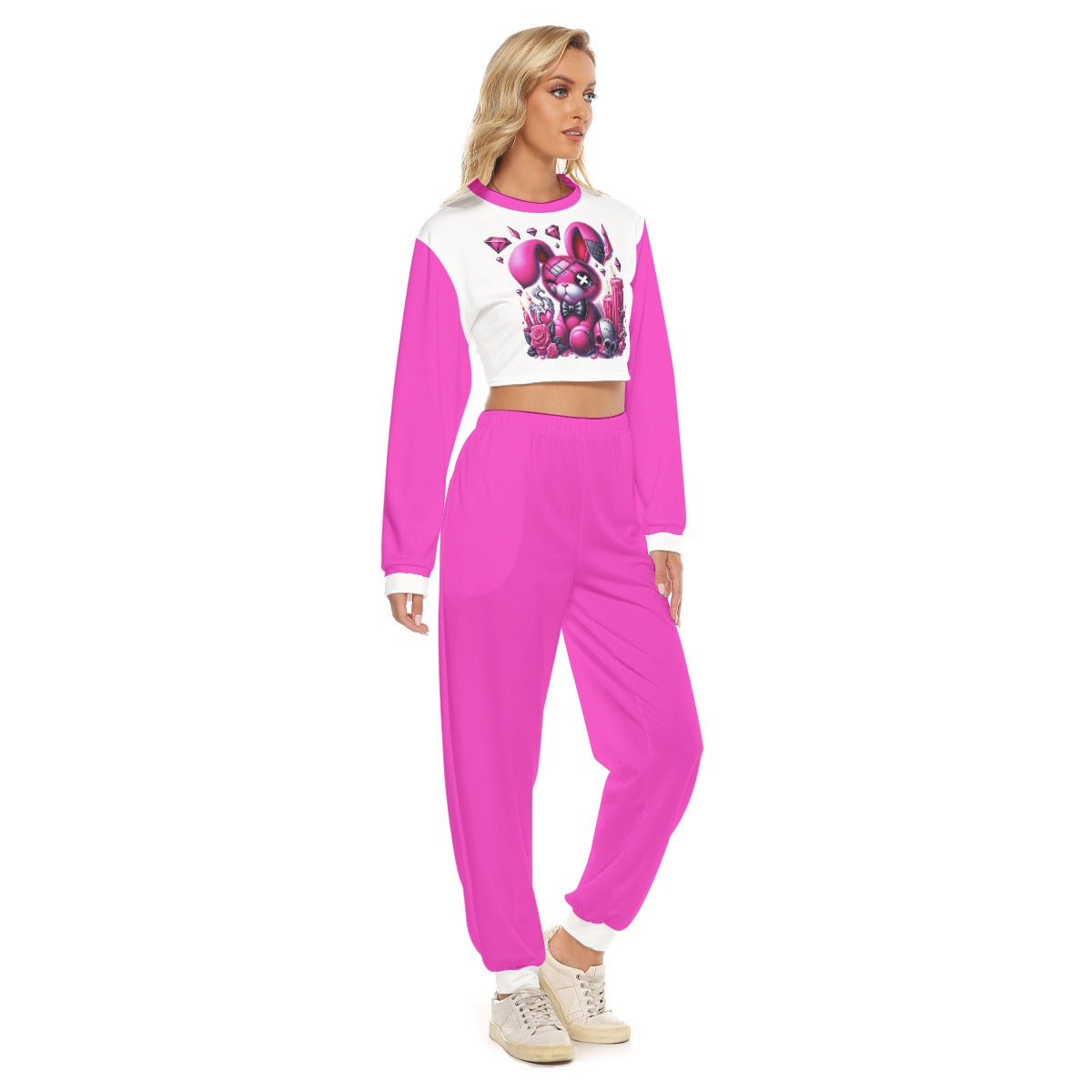 Women's My Cuteness Crop Sweatshirt Suit