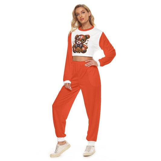 Women's My Cuteness Crop Sweatshirt Suit