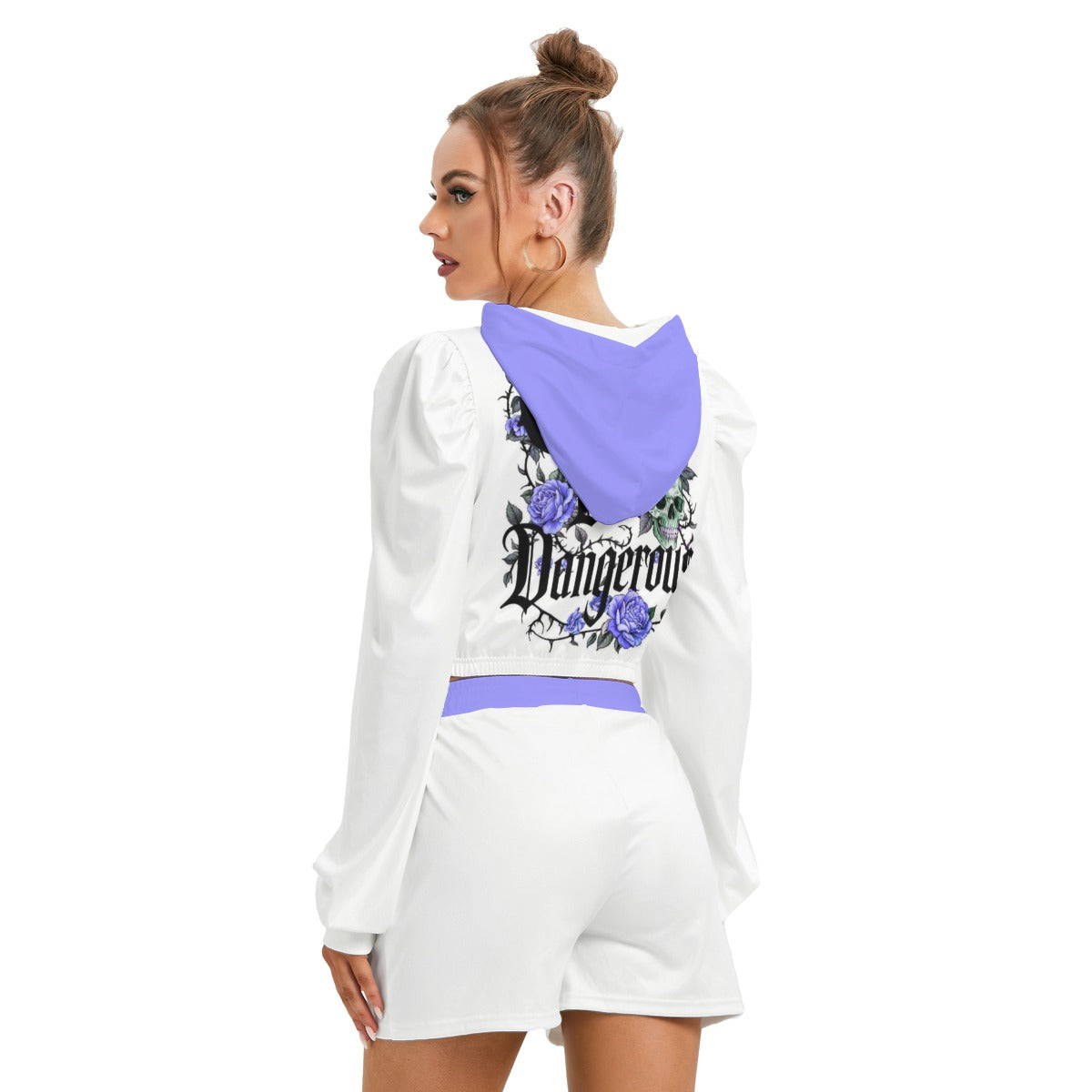 Cute But Dangerous Women's Micro Fleece Hoodie And Shorts Set