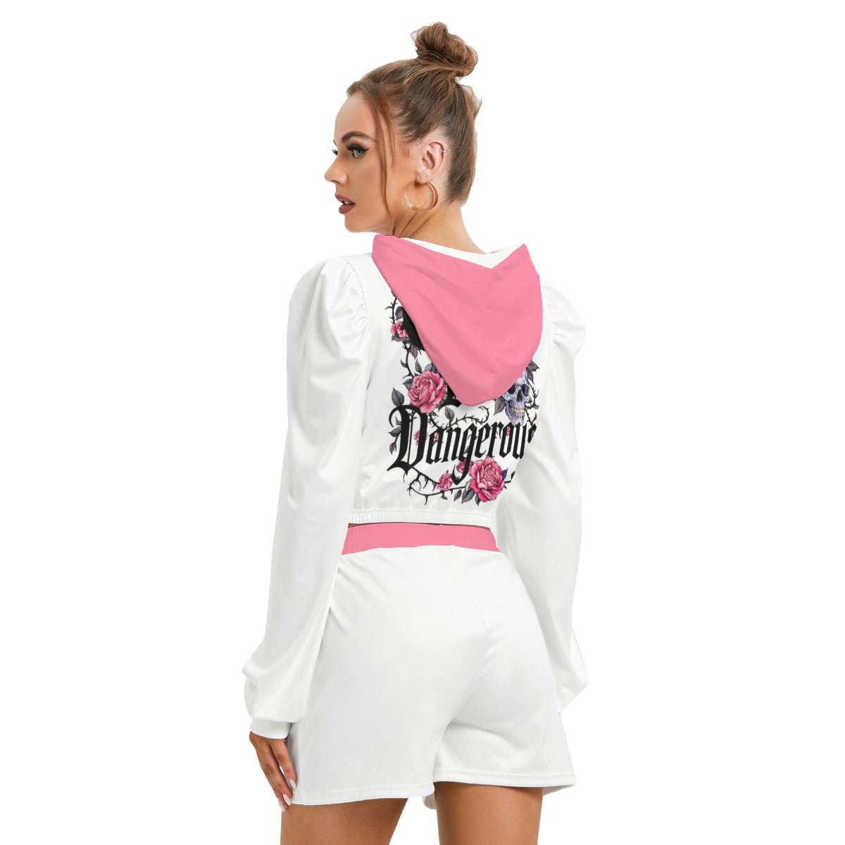 Cute But Dangerous Women's Micro Fleece Hoodie And Shorts Set