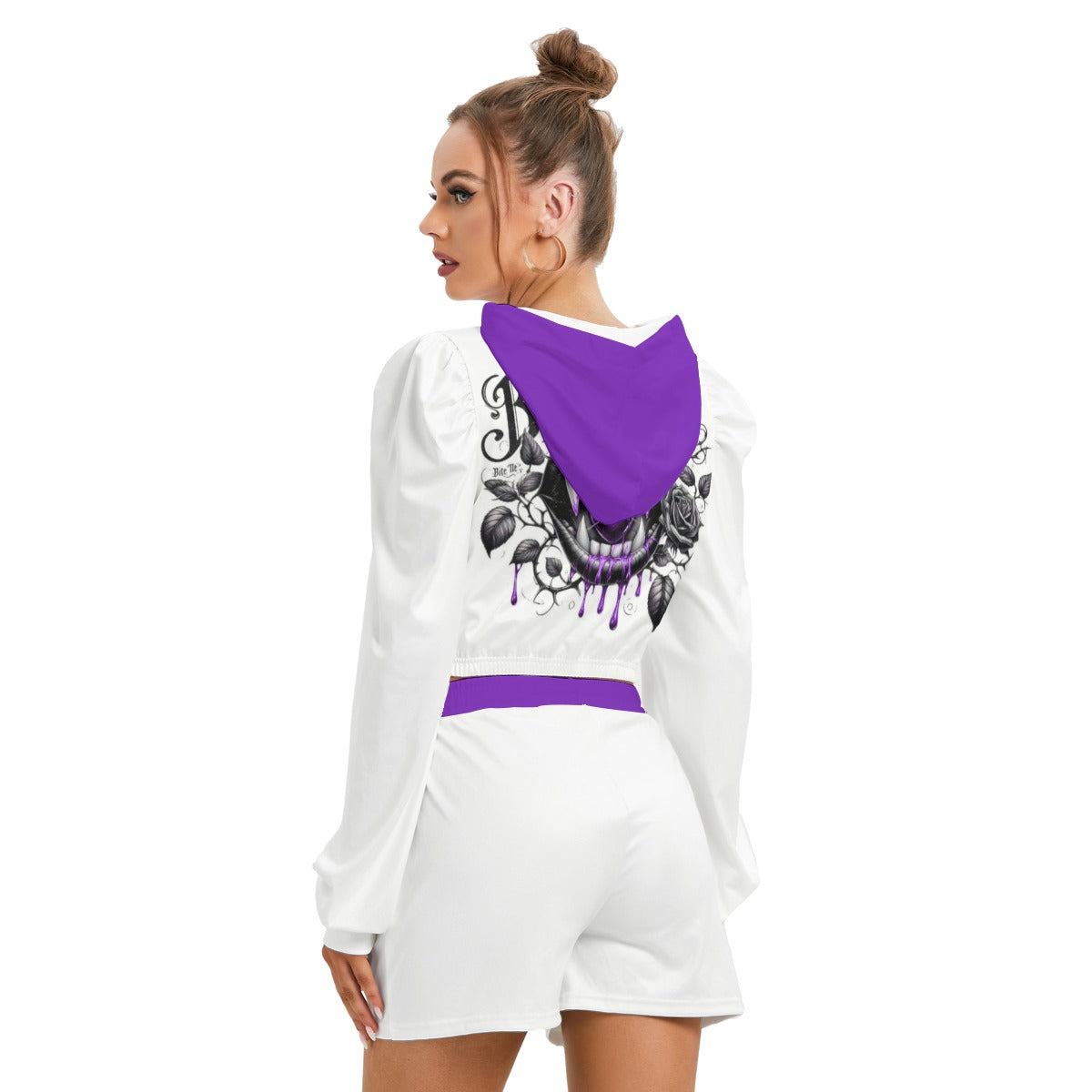 Bite Me Women's Micro Fleece Hoodie And Shorts Set