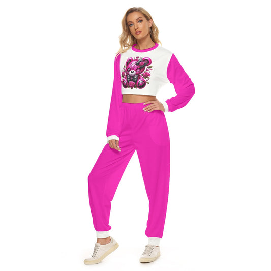 Women's My Cuteness Crop Sweatshirt Suit