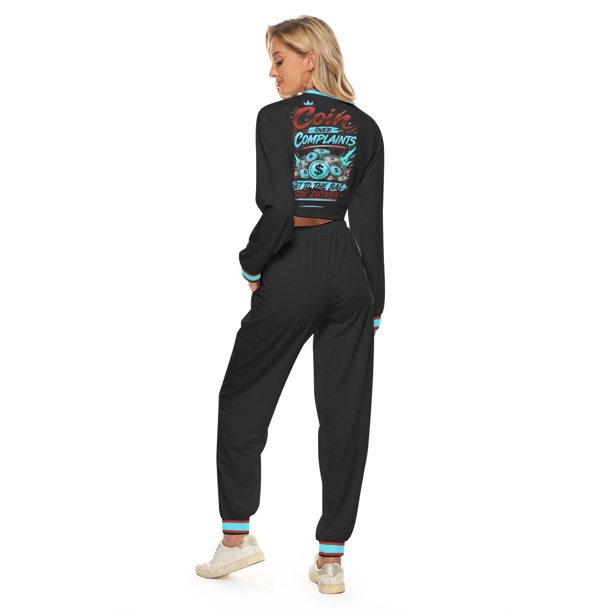 Coins Over Complaints Women's Crop Sweatshirt Suit