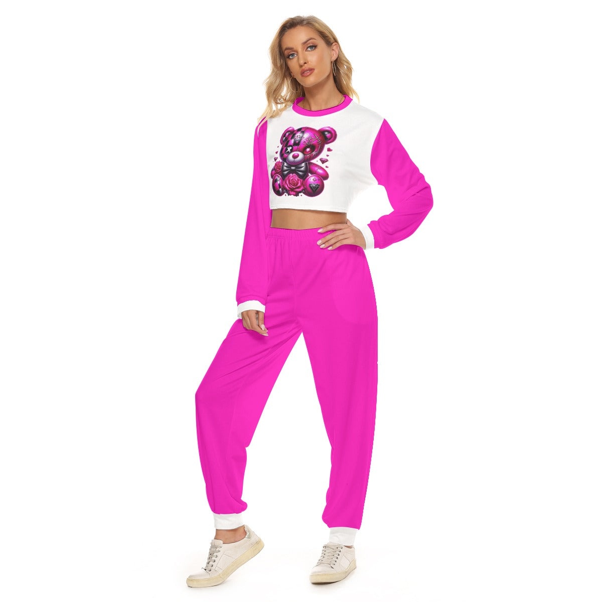 Women's My Cuteness Crop Sweatshirt Suit