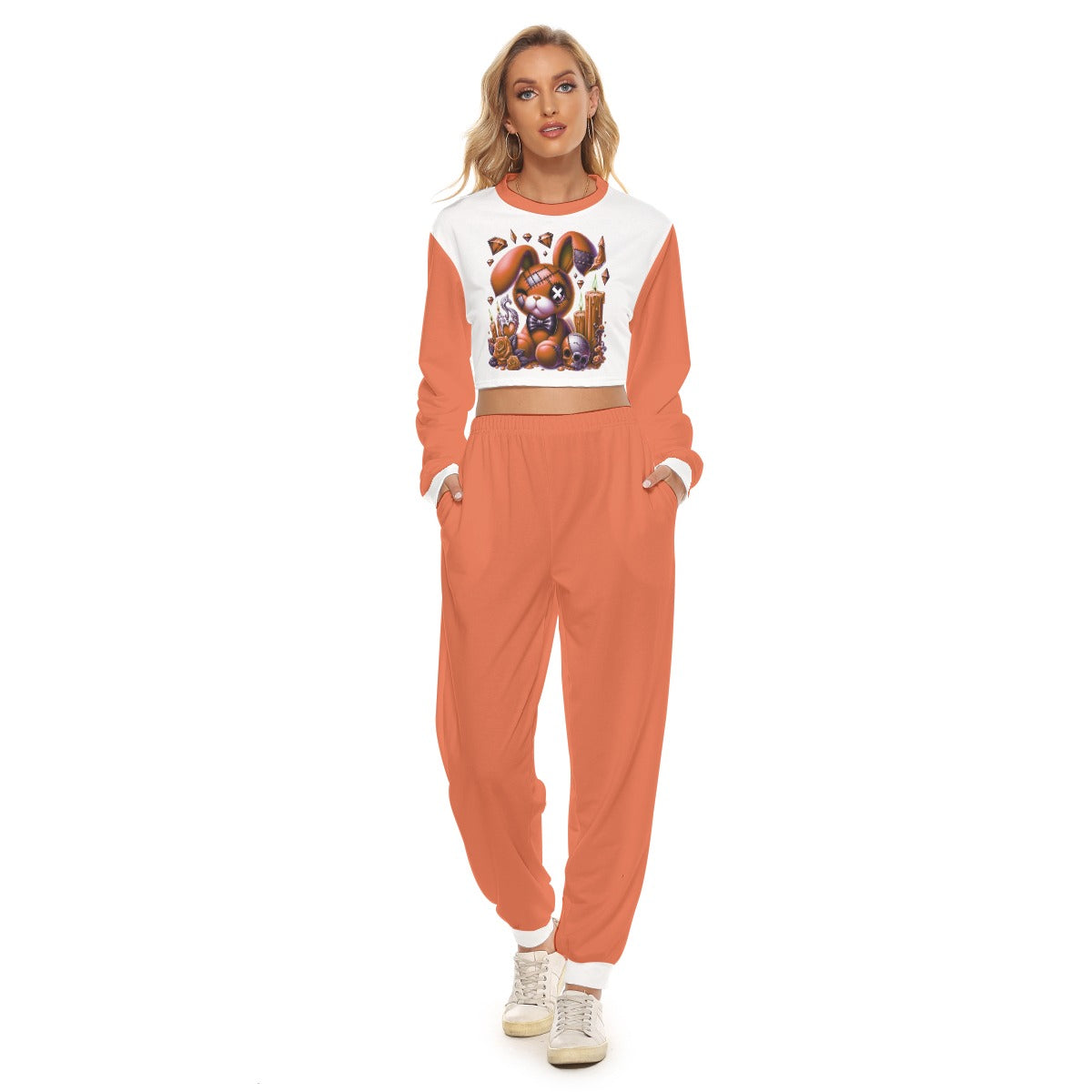 Women's My Cuteness Crop Sweatshirt Suit