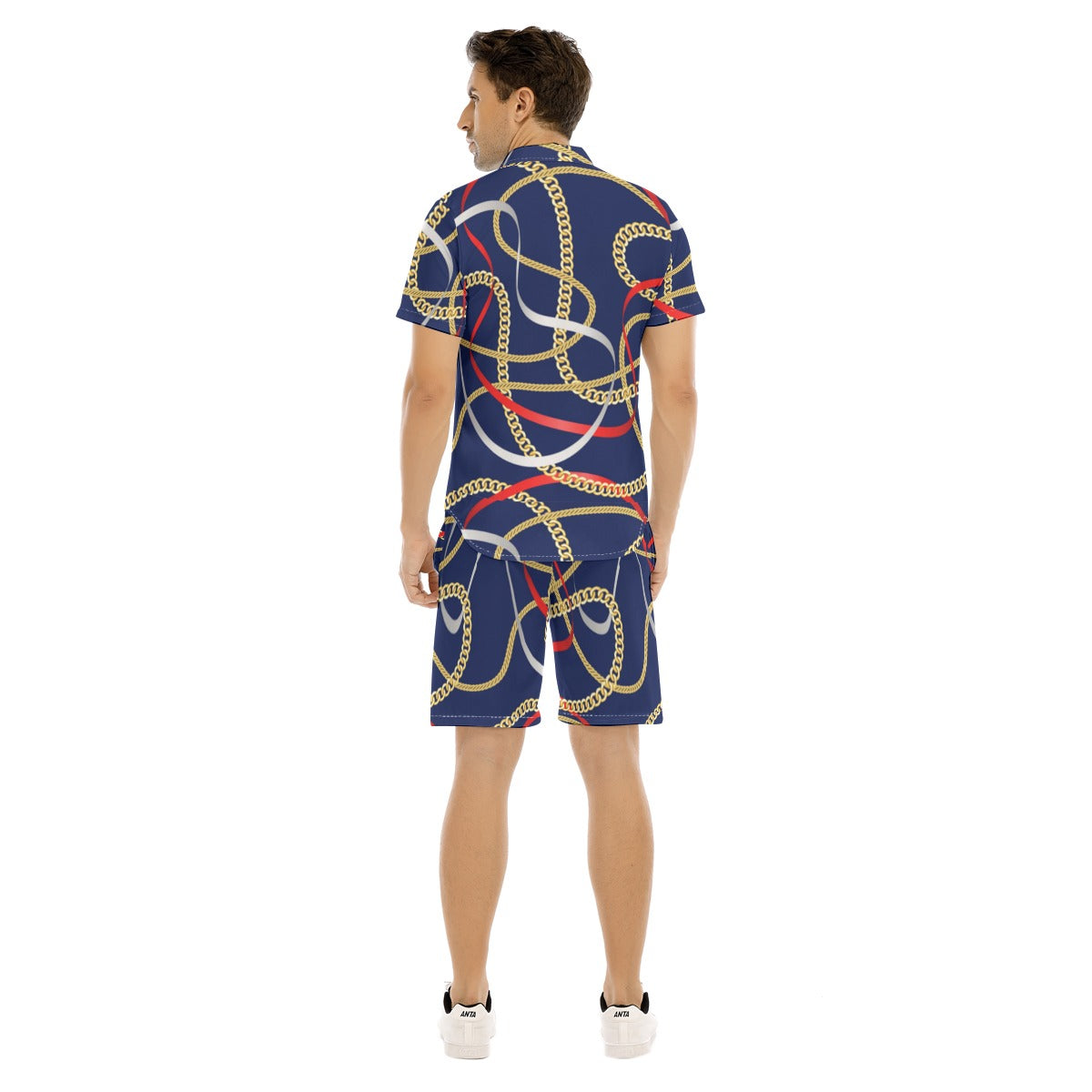 Men's Golden Chains Short Sleeve Shirt Set