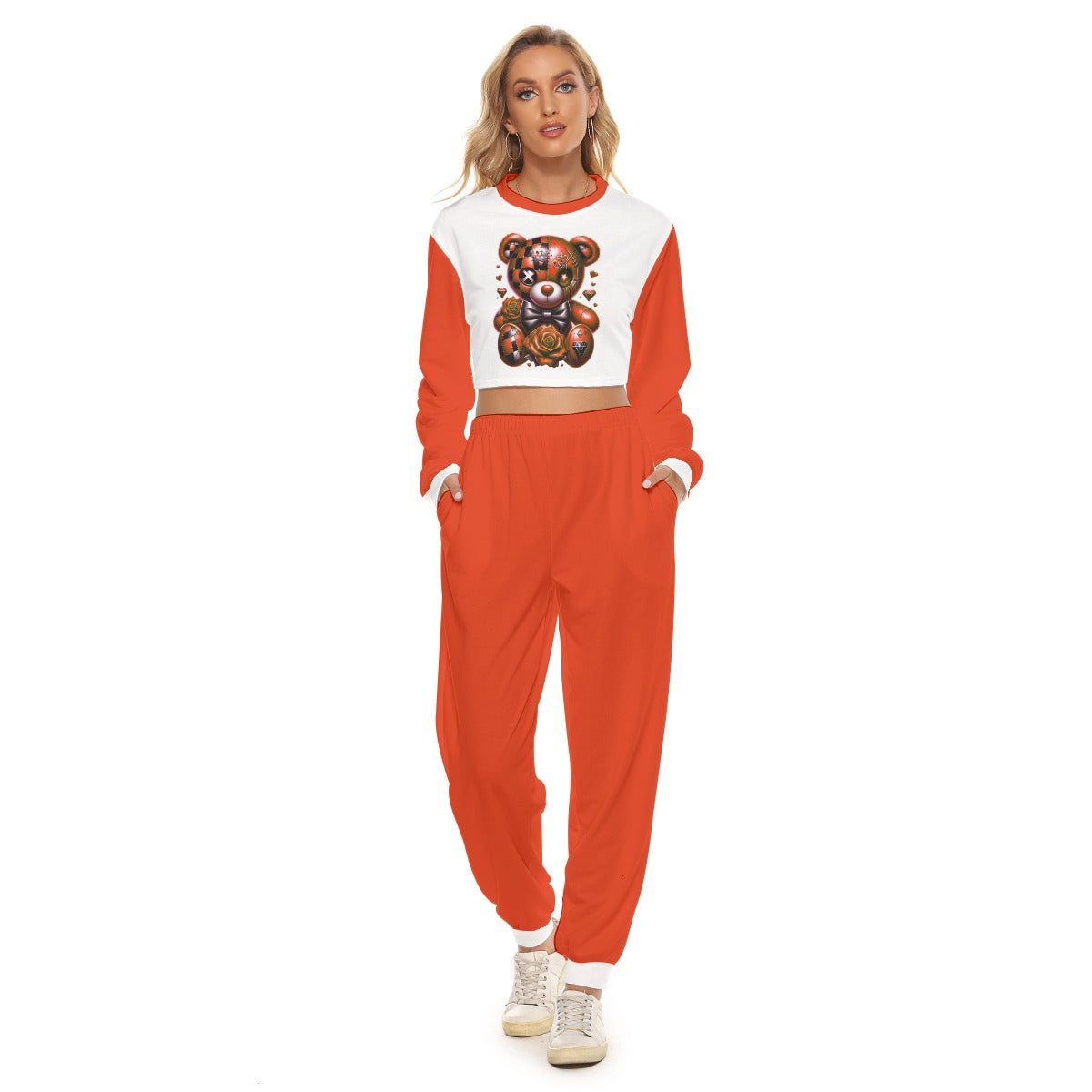 Women's My Cuteness Crop Sweatshirt Suit