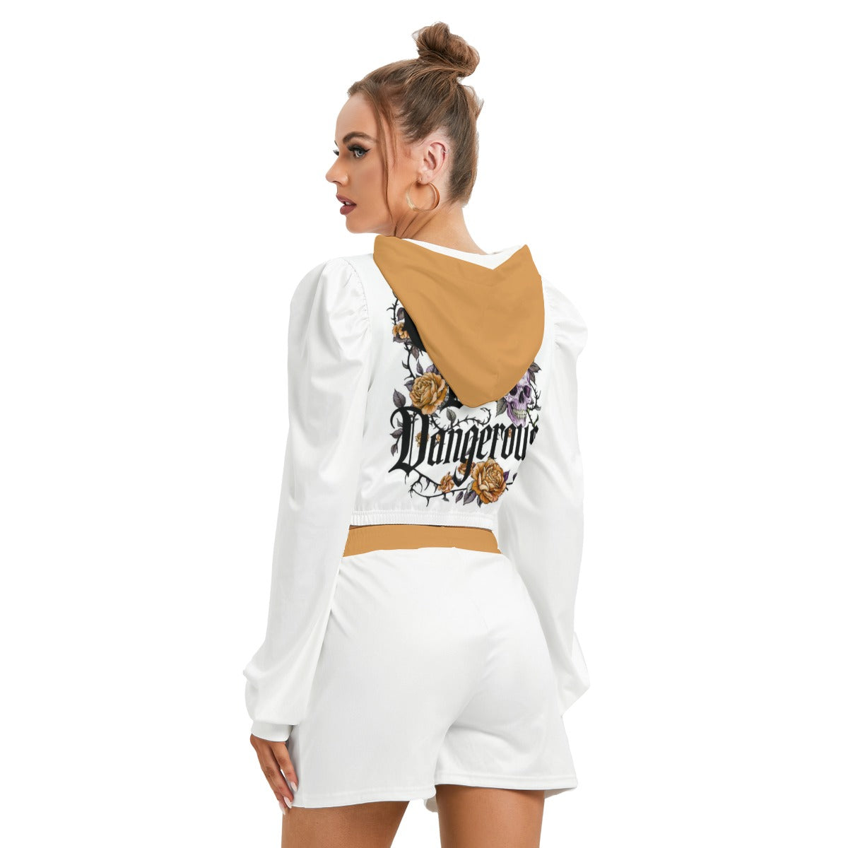 Cute But Dangerous Women's Micro Fleece Hoodie And Shorts Set