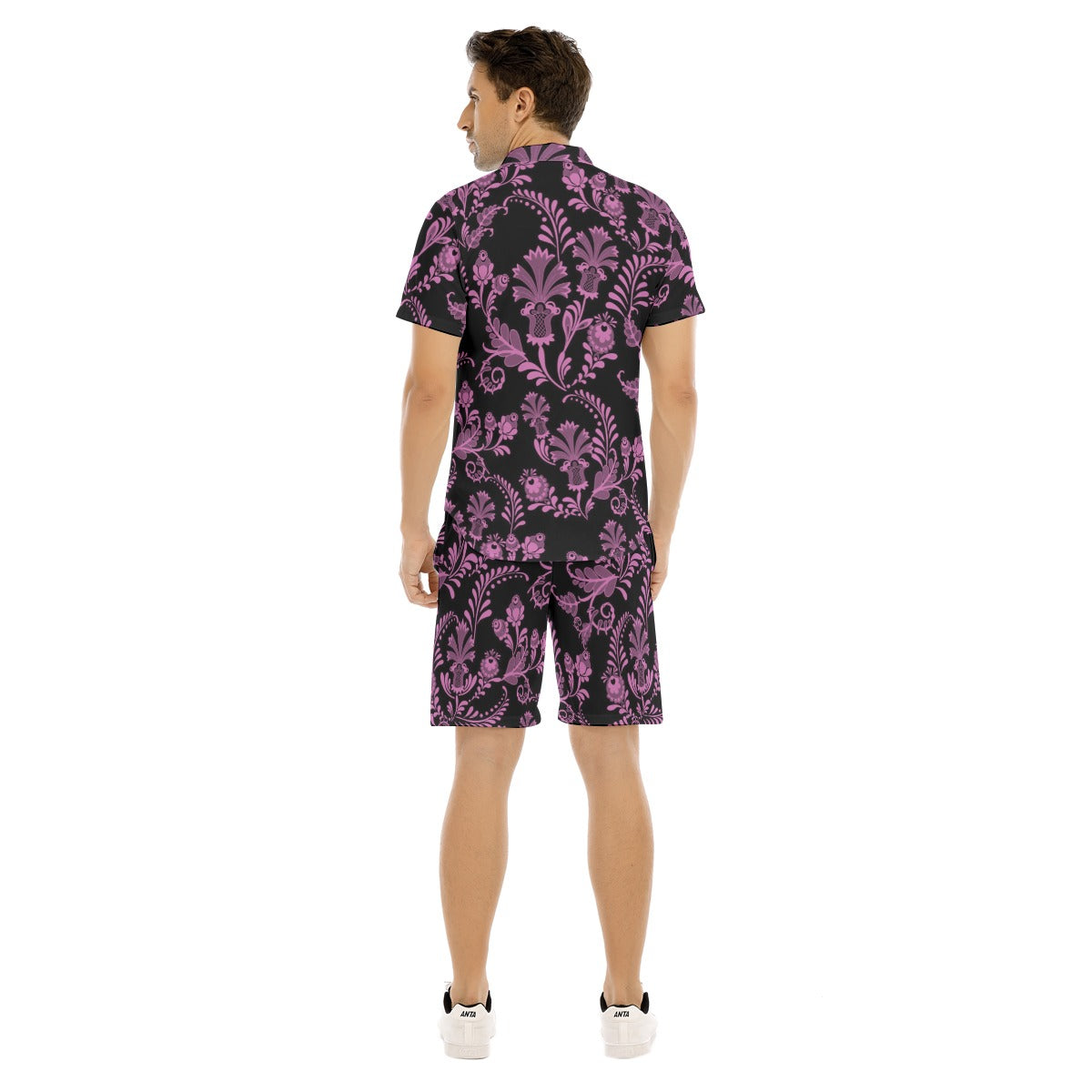 Men's Midnight Bloom Short Sleeve Shirt Set