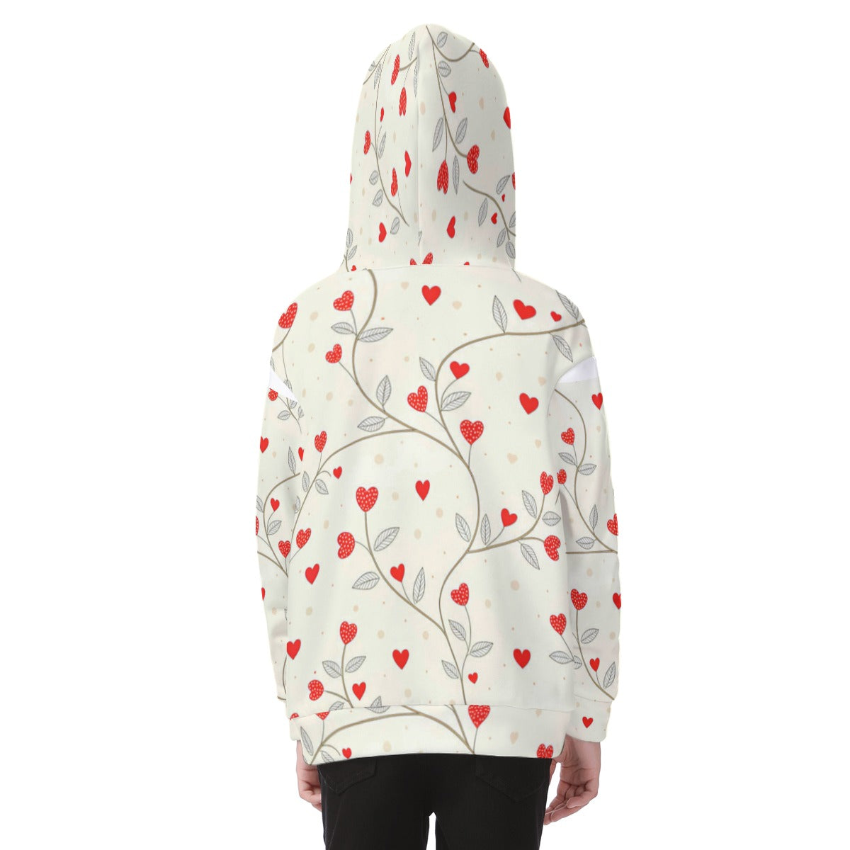 Kid's Queen Of Hearts Heavy Fleece Zip Up Hoodie