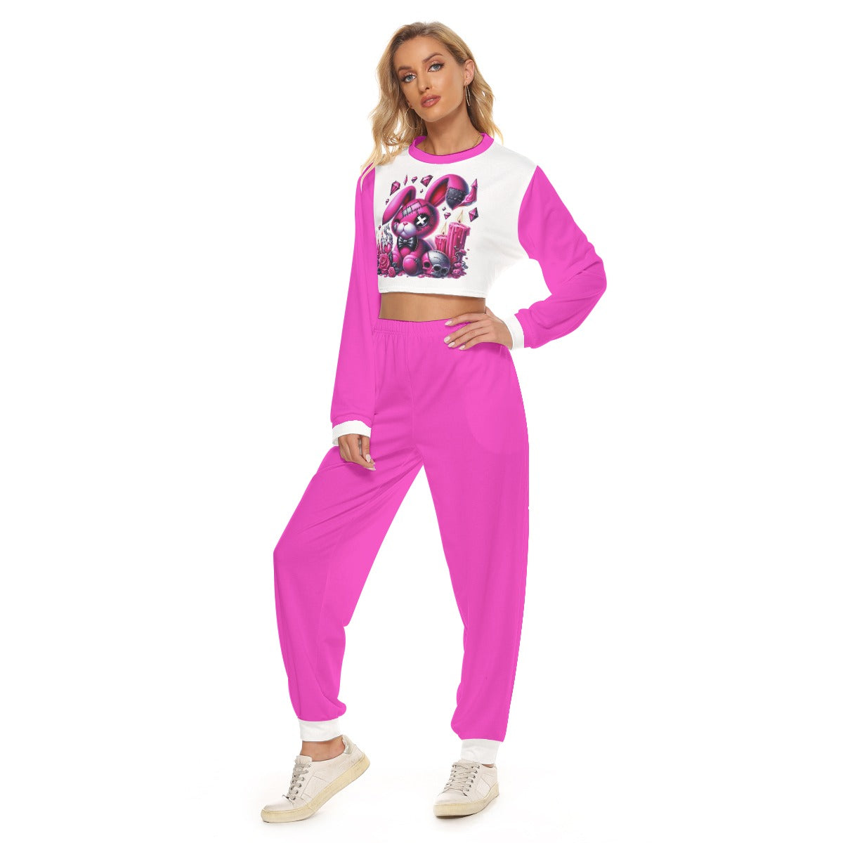 Women's My Cuteness Crop Sweatshirt Suit