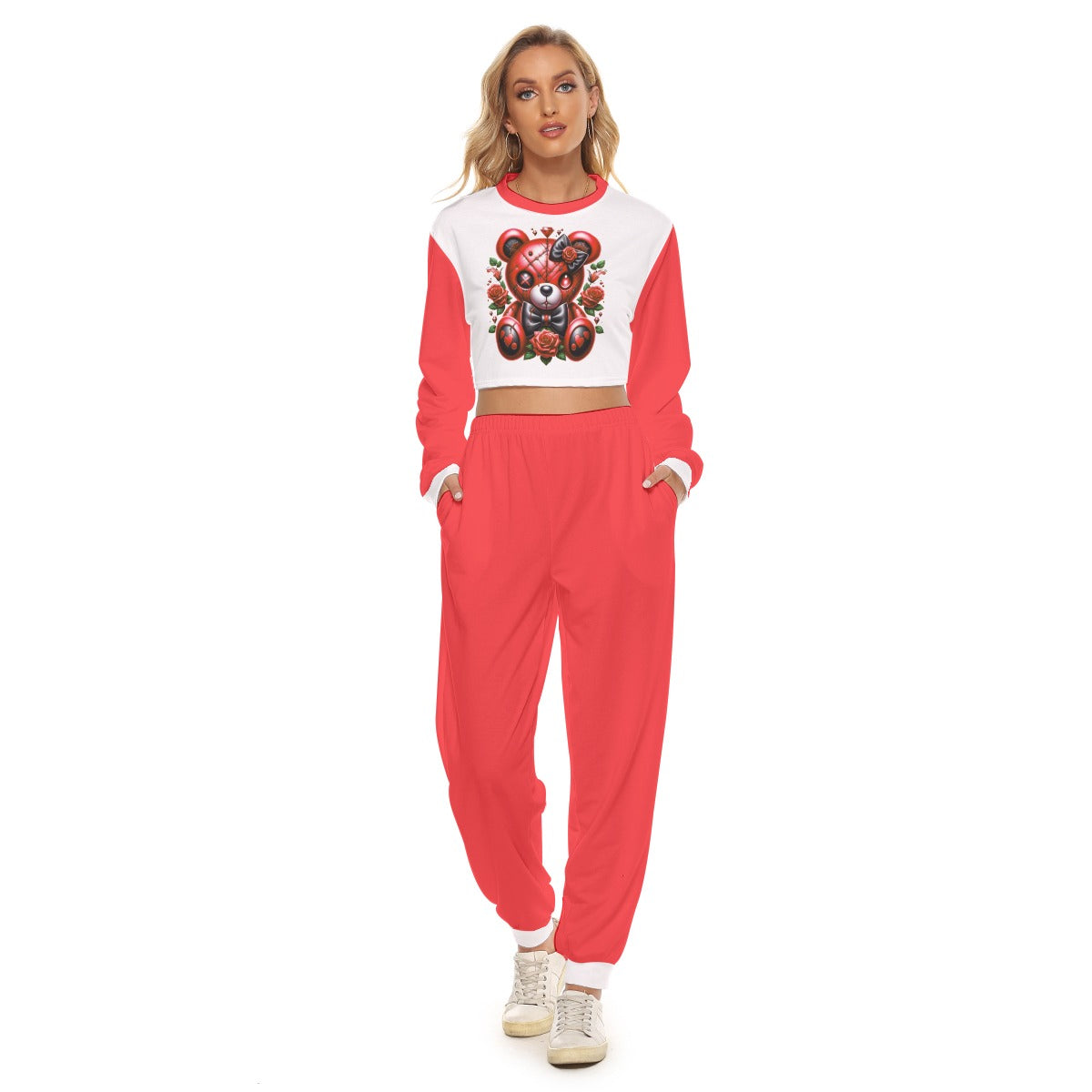 Women's My Cuteness Crop Sweatshirt Suit