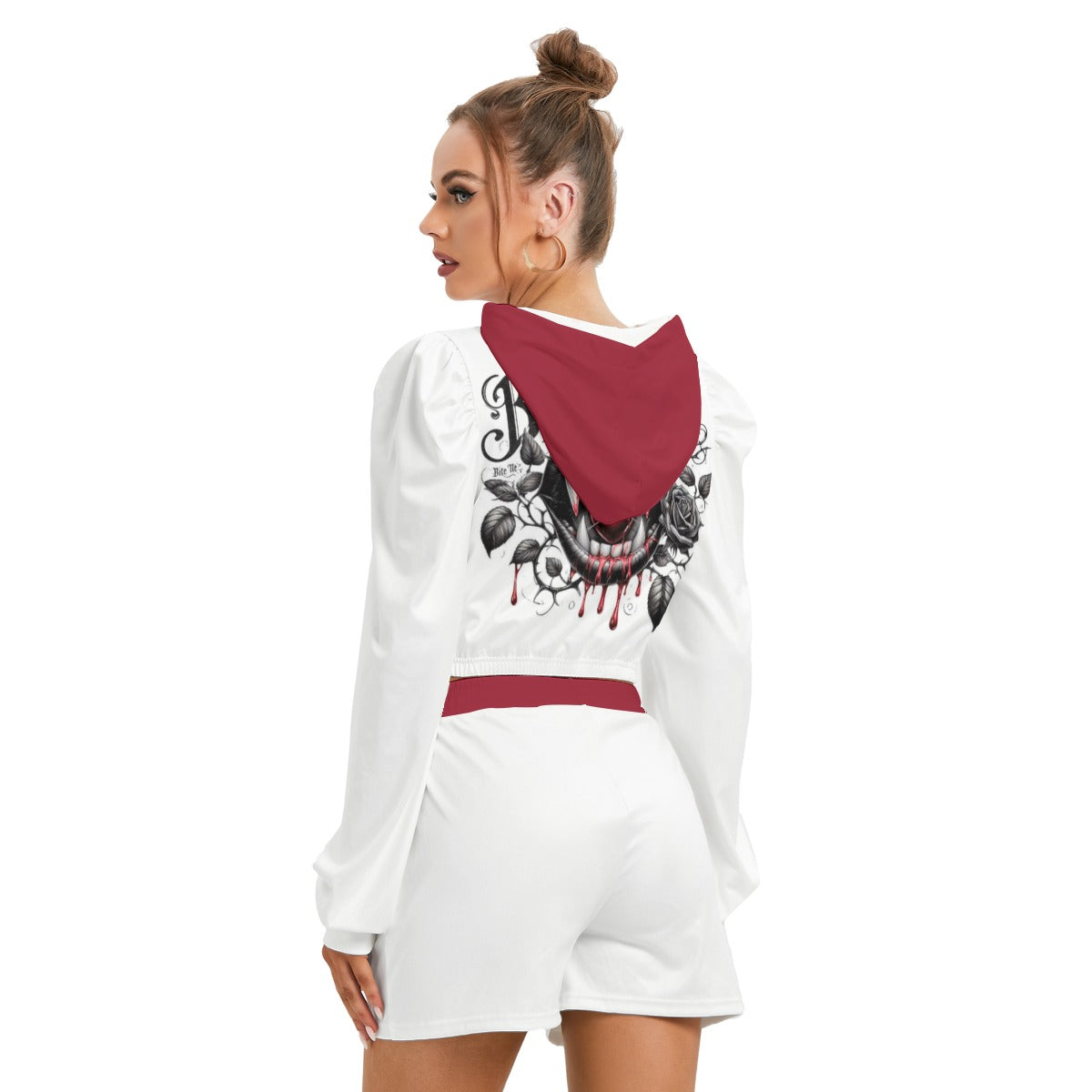 Bite Me Women's Micro Fleece Hoodie And Shorts Set