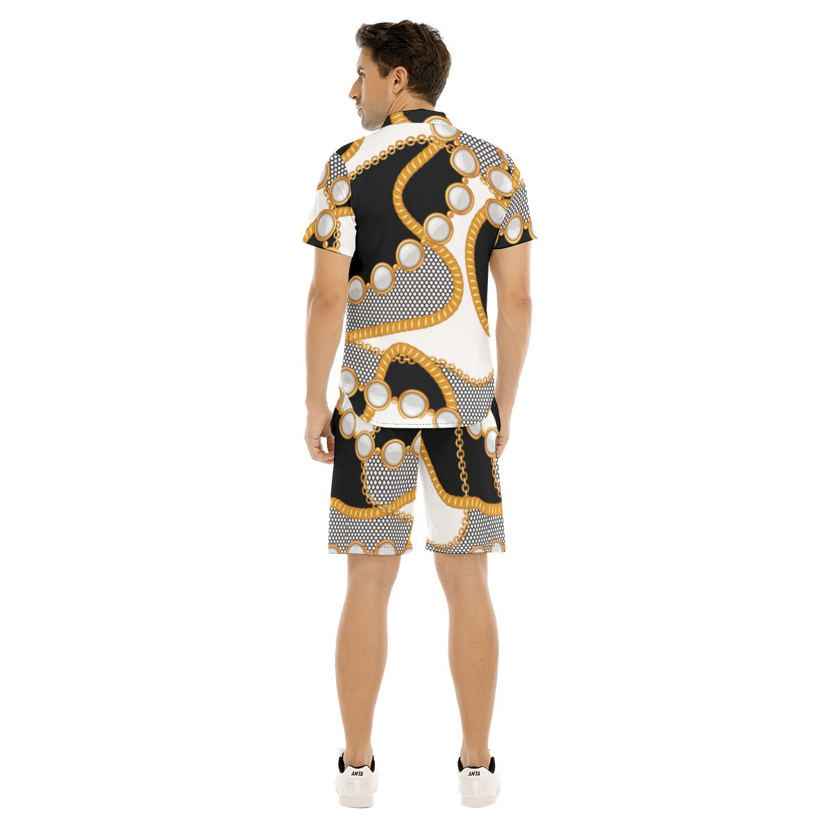 Men's Golden Chains Short Sleeve Shirt Set