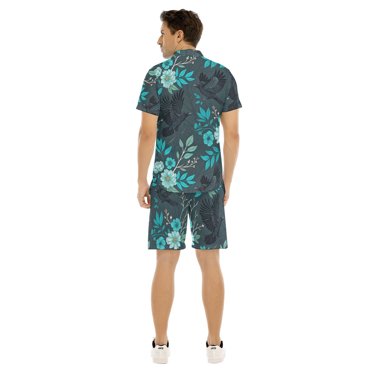 Men's Floral Short Sleeve Shirt Set