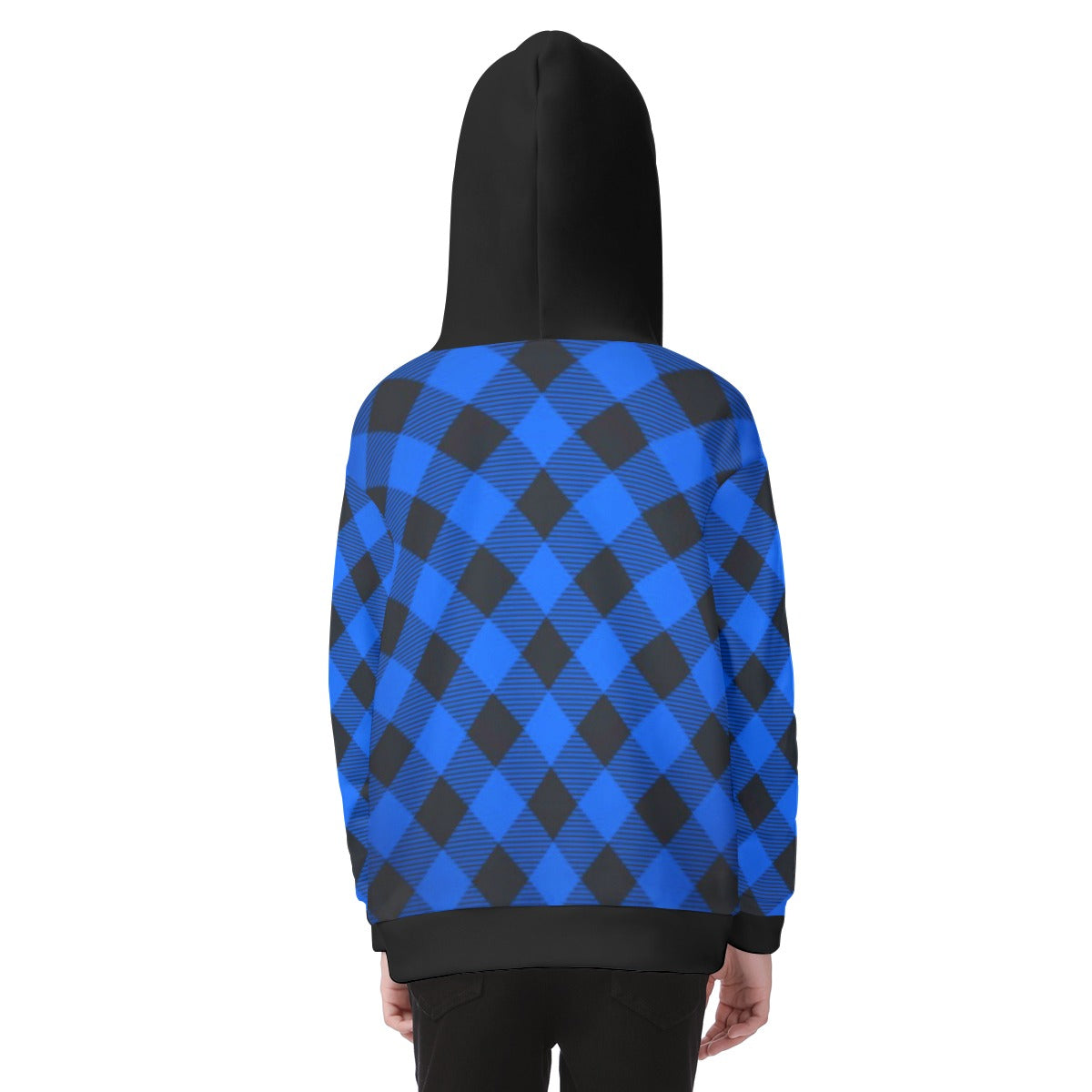 Kid's Plaid KMK Heavy Fleece Zip Up Hoodie