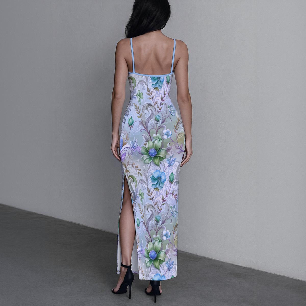Women's Beatiful Garden Long Dress With Slit