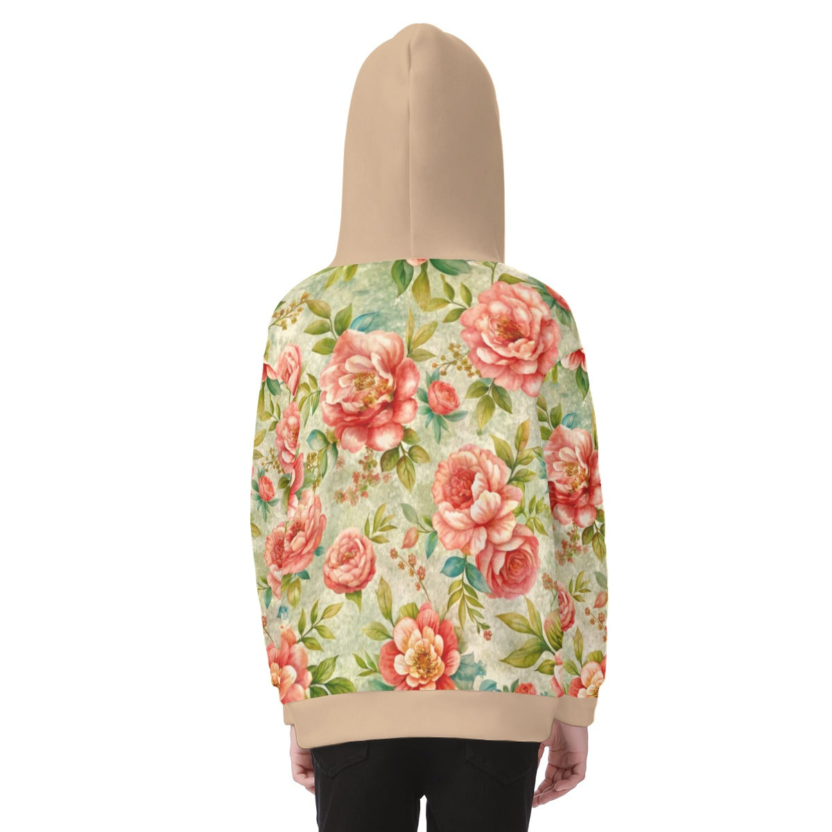 Kid's Baroque Florals Heavy Fleece Zip Up Hoodie