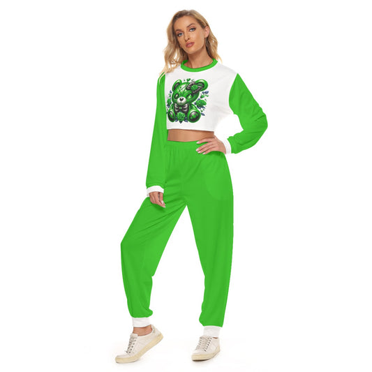 Women's My Cuteness Crop Sweatshirt Suit