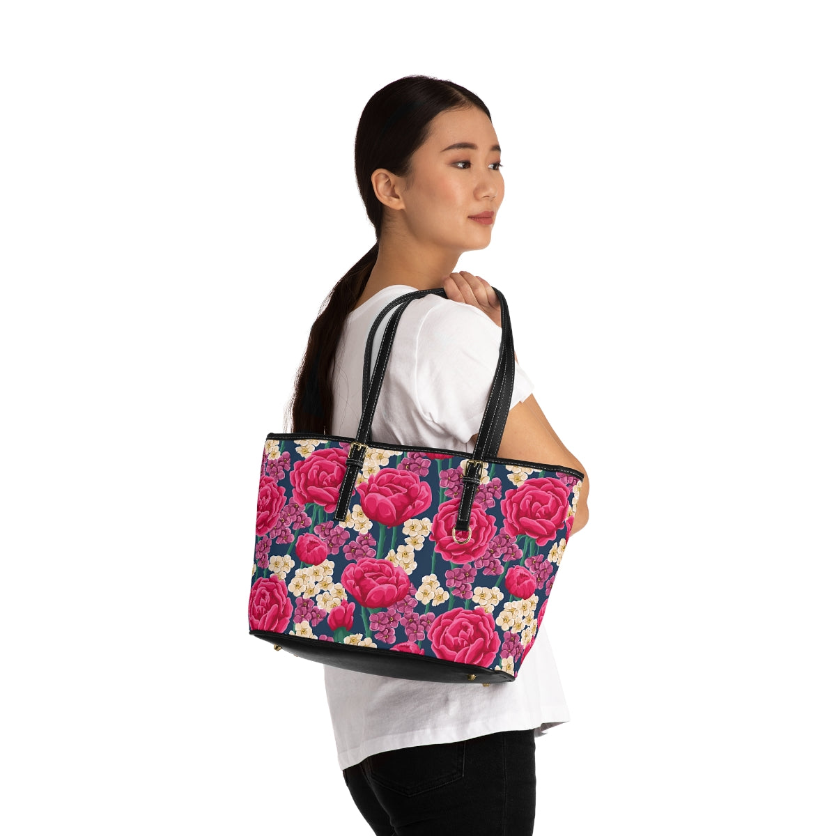 Beautiful Roses PU Leather Shoulder Bag