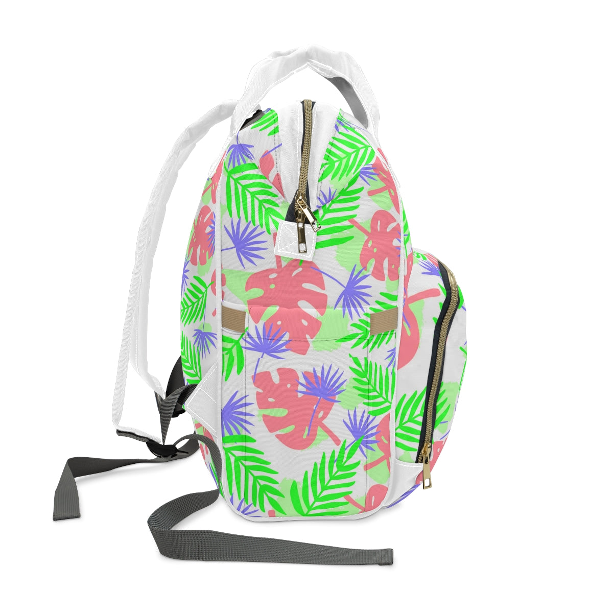 Tropical Leaves Multifunctional Backpack