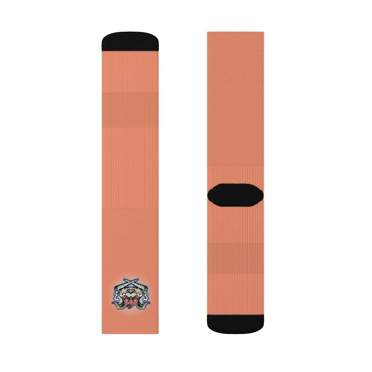 Peach & Pink Stoners Only Rabbit Crew Socks