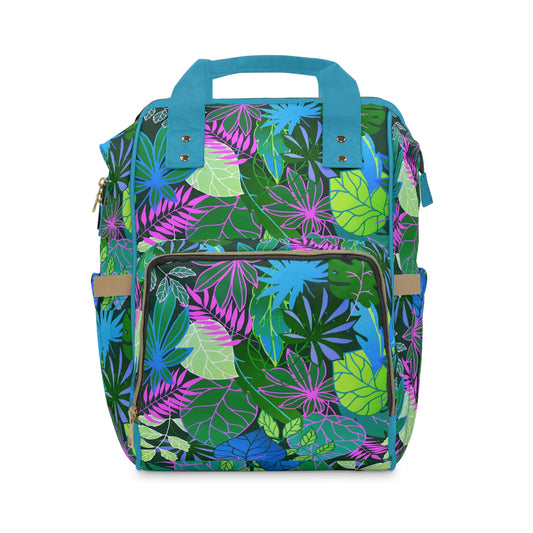 Neon Leaves Multifunctional Backpack