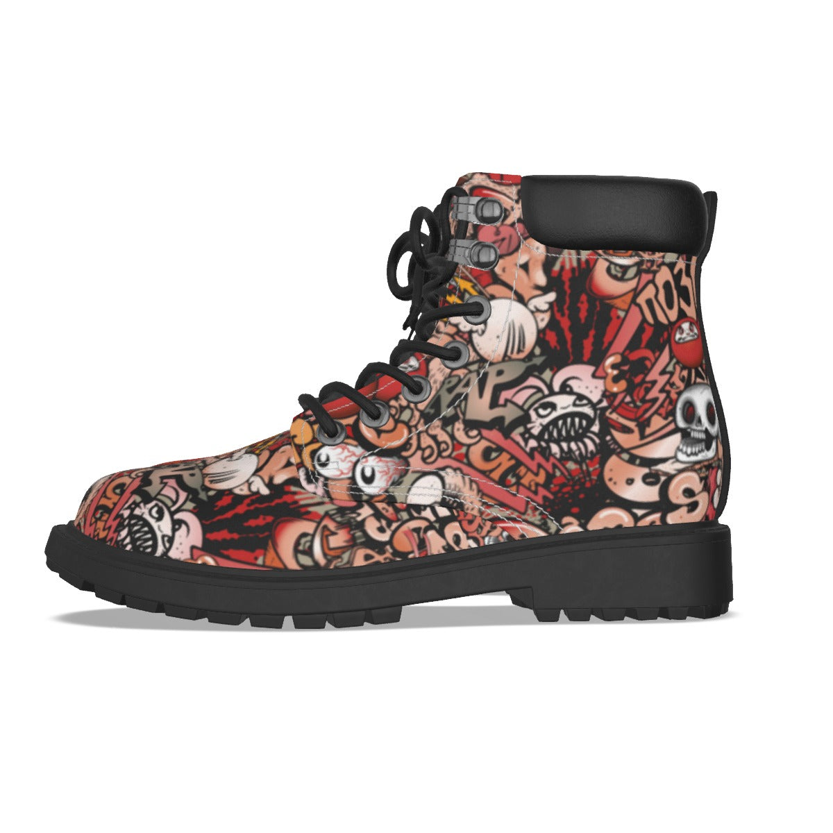 Graffiti Style Men's Short Boots