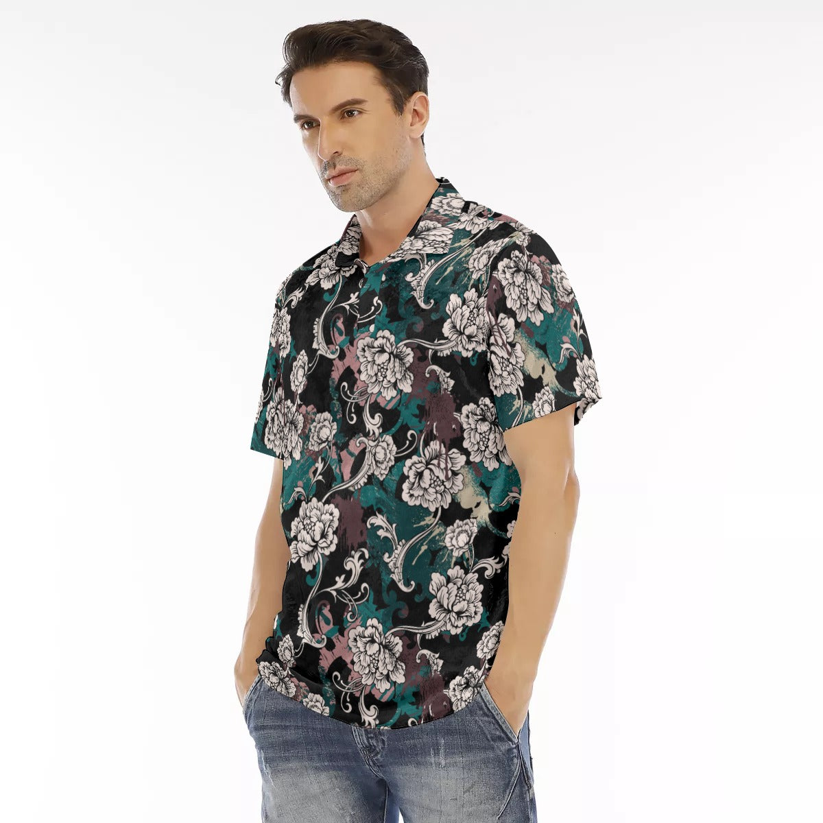 Cris'sai's Pretty Little Flowers Men's Polo Shirt