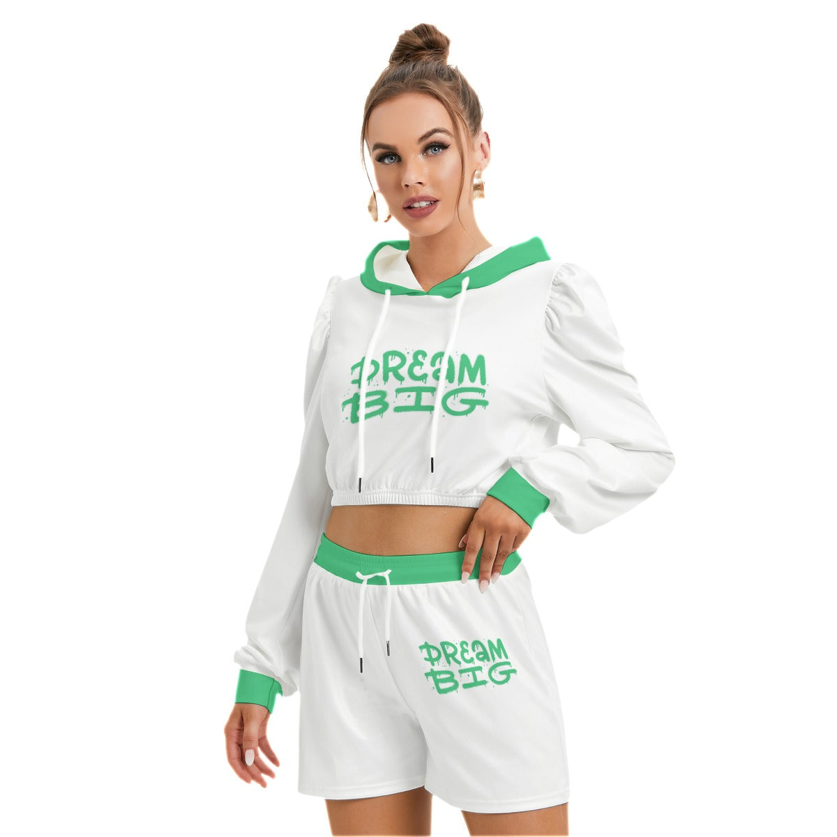 Dream Big Women's Micro Fleece Hoodie And Shorts Set
