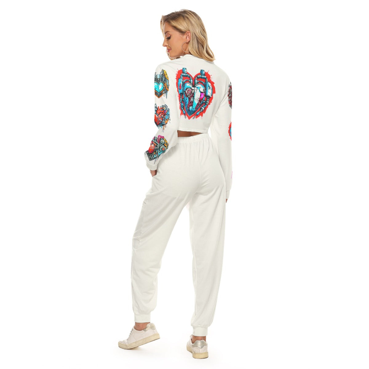 Women's Bionic Hearts Crop Sweatshirt Suit