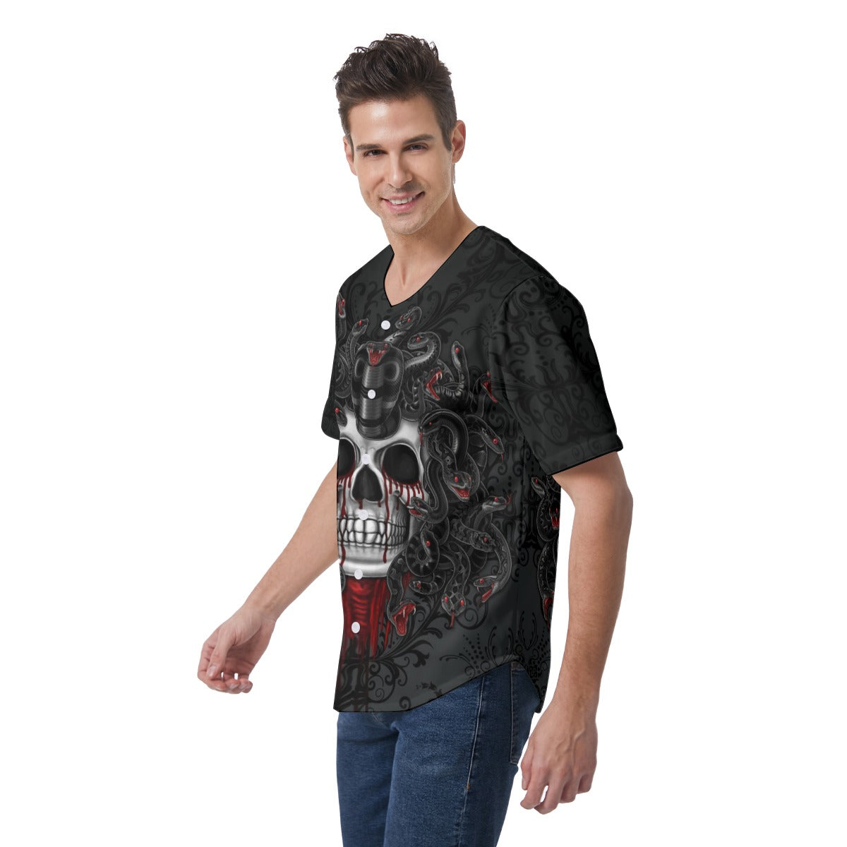 Men's Medusa Short Sleeve Baseball Jersey