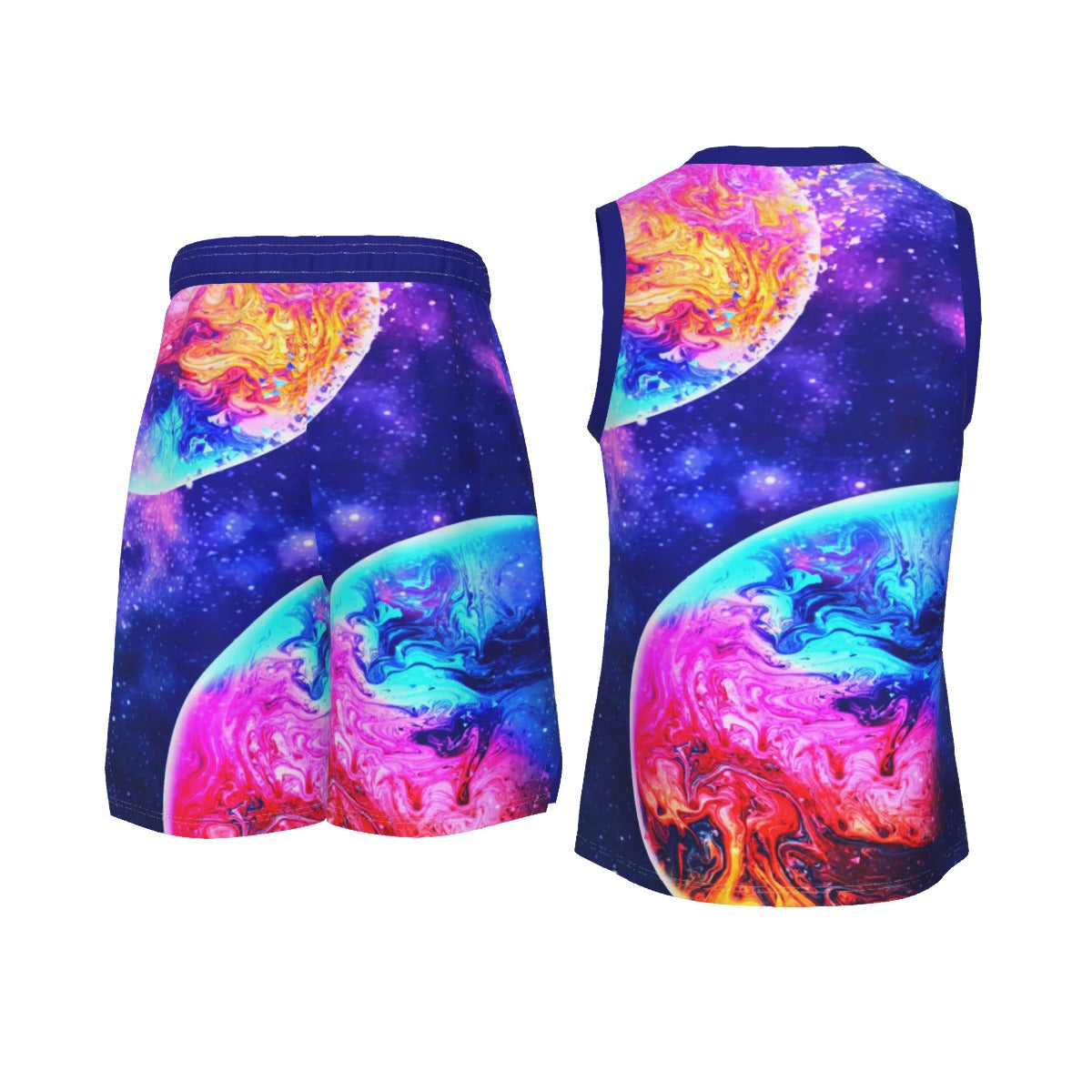 Outside Space Men's V Neck Basketball Suit