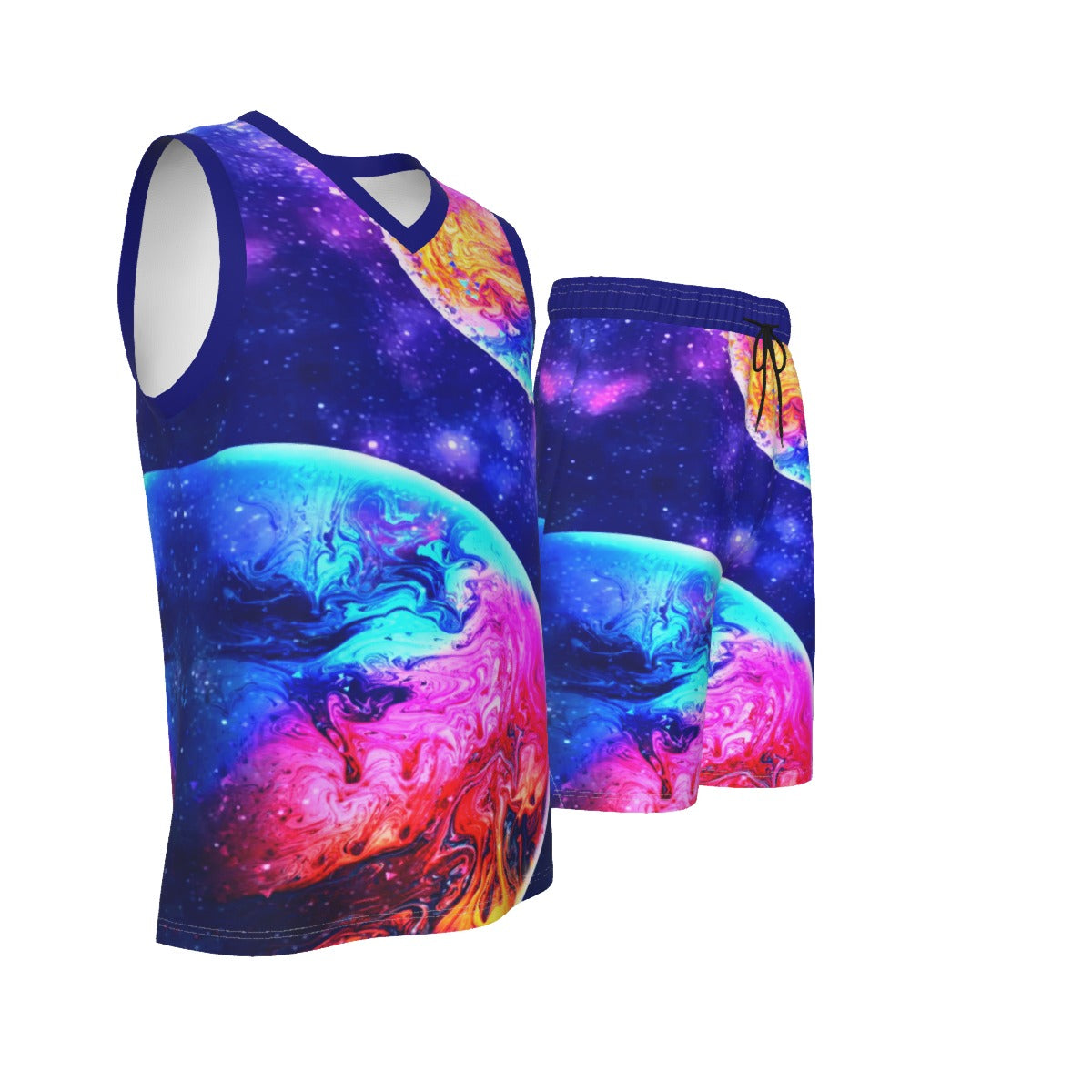 Outside Space Men's V Neck Basketball Suit